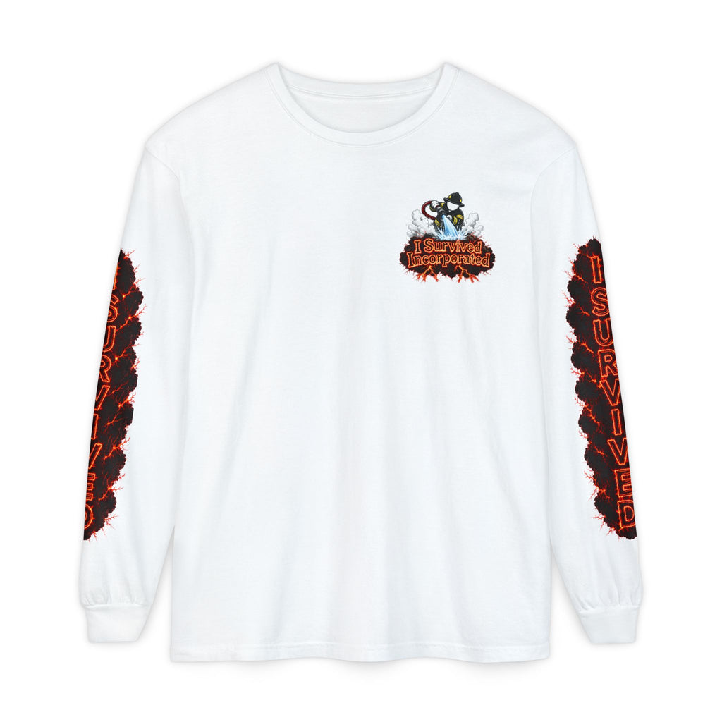 I Survived 2020 — "Please Stand By" Test Pattern Tee Special Edition Wildfire Signal Edition Summer Premiere Unisex Garment-Dyed Long Sleeve T-Shirt
