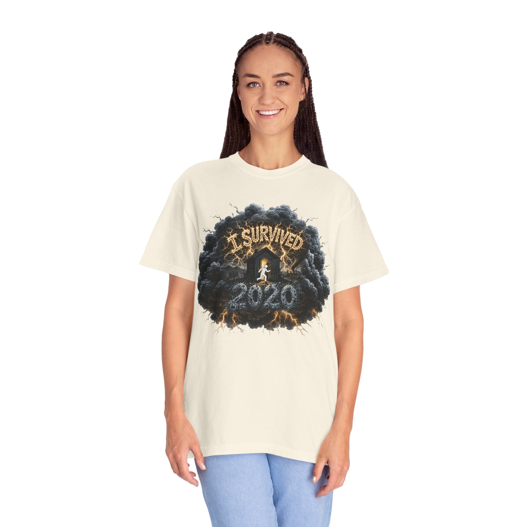 I Survived 2020 — Original Design Teaser Tee | Season 1 Premiere Drop Unisex Garment-Dyed T-shirt