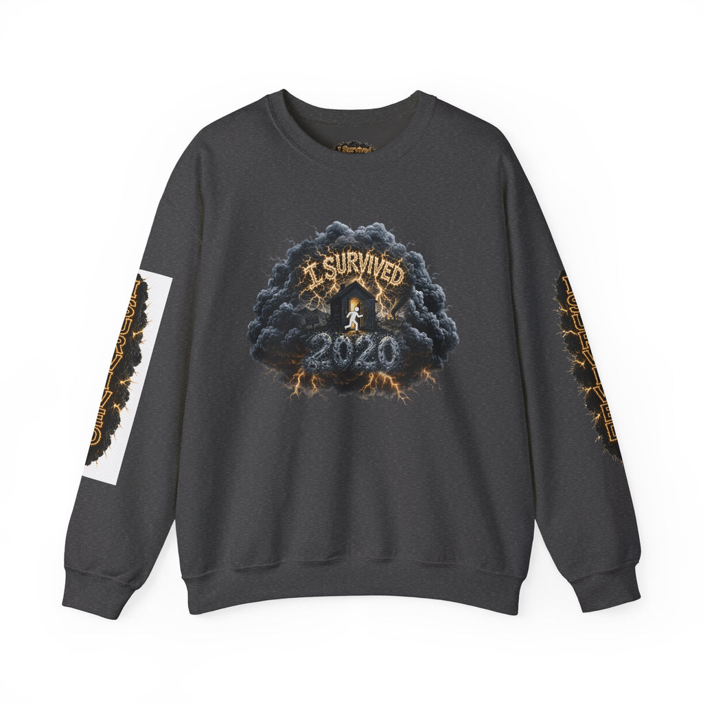 I Survived 2020 — Director's Cut Original Design Teaser Tee | Season 1 Premiere Drop Unisex Heavy Blend™ Crewneck Sweatshirt