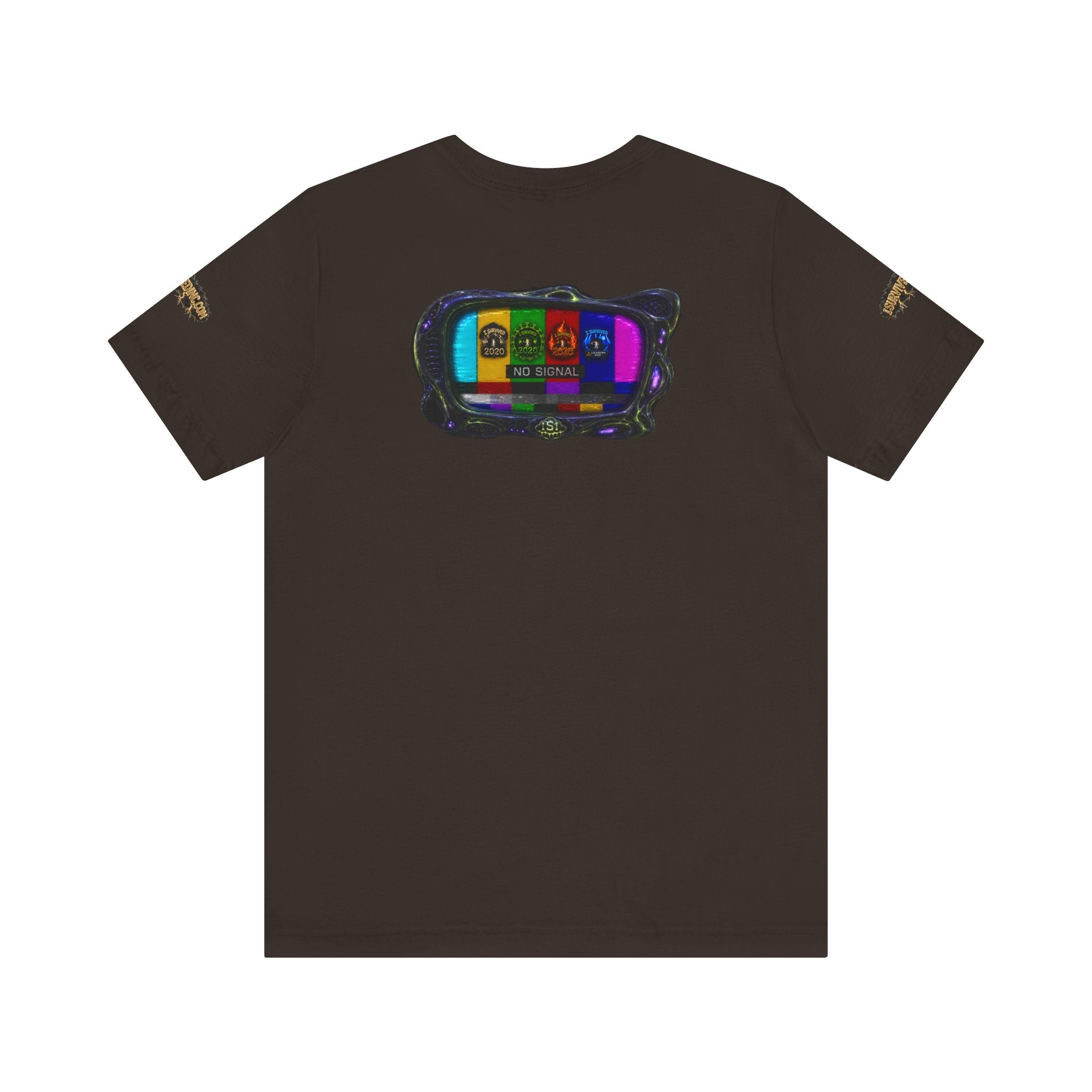 I Survived 2020 — "No Signal" Test Pattern Tee Alien Broadcast Finale Summer Premiere Unisex Jersey Short Sleeve Tee