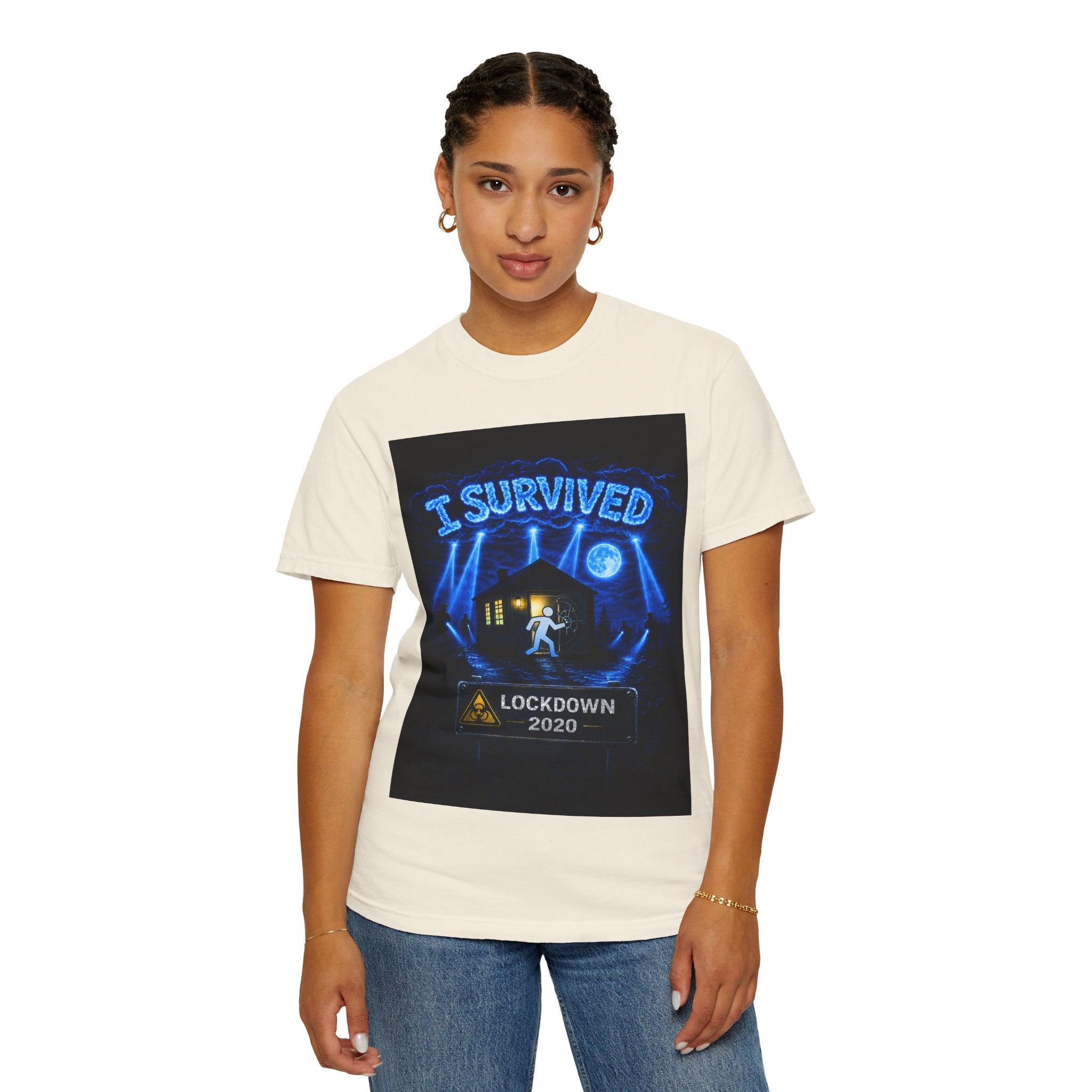 I Survived 2020 — LOCKDOWN S3:E3: "Remote Schooling" Unisex Garment-Dyed T-shirt