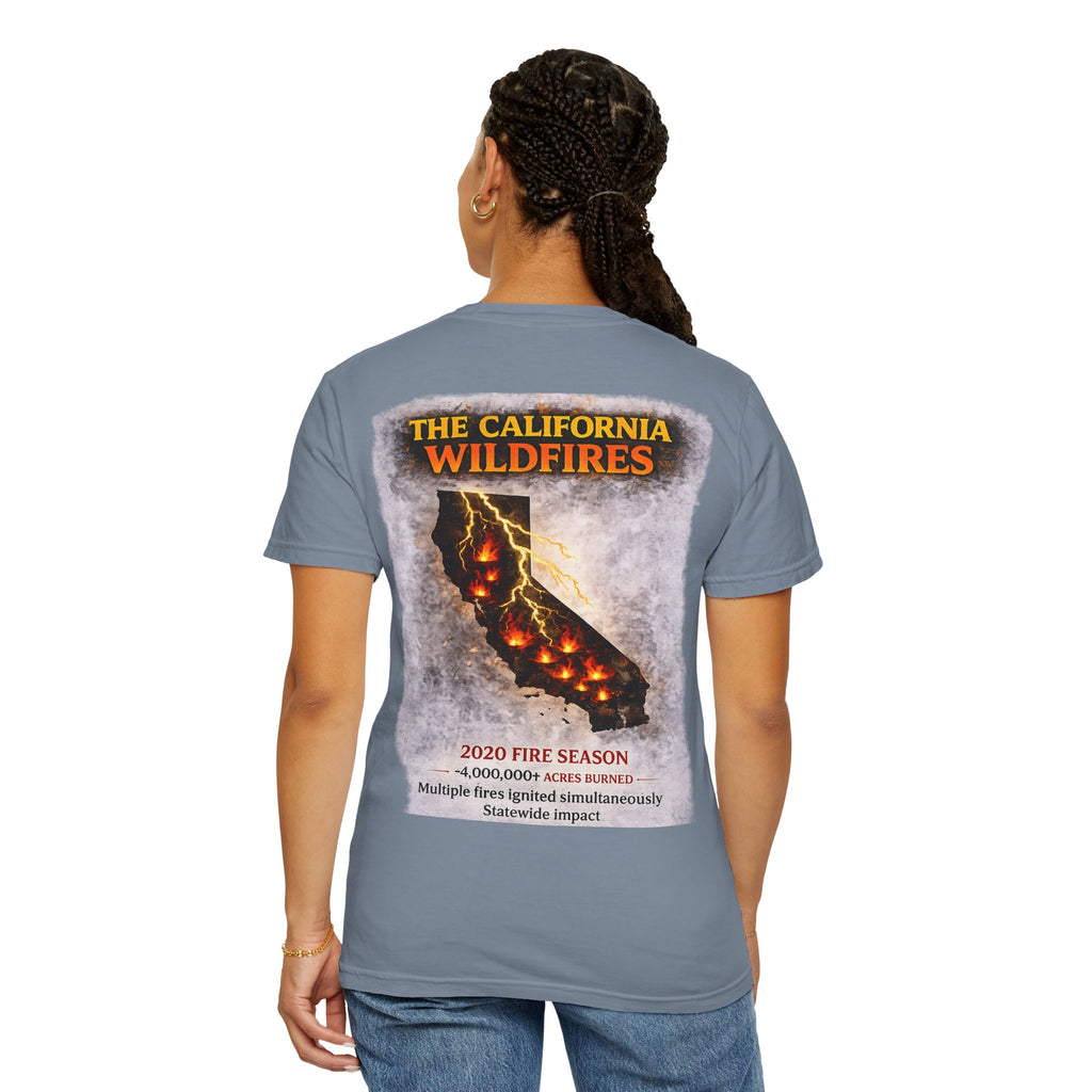 I Survived 2020 — Director's Cut S2:E3 "The California Wildfires" | Wildfire Edition Memorial Unisex Garment-Dyed T-shirt