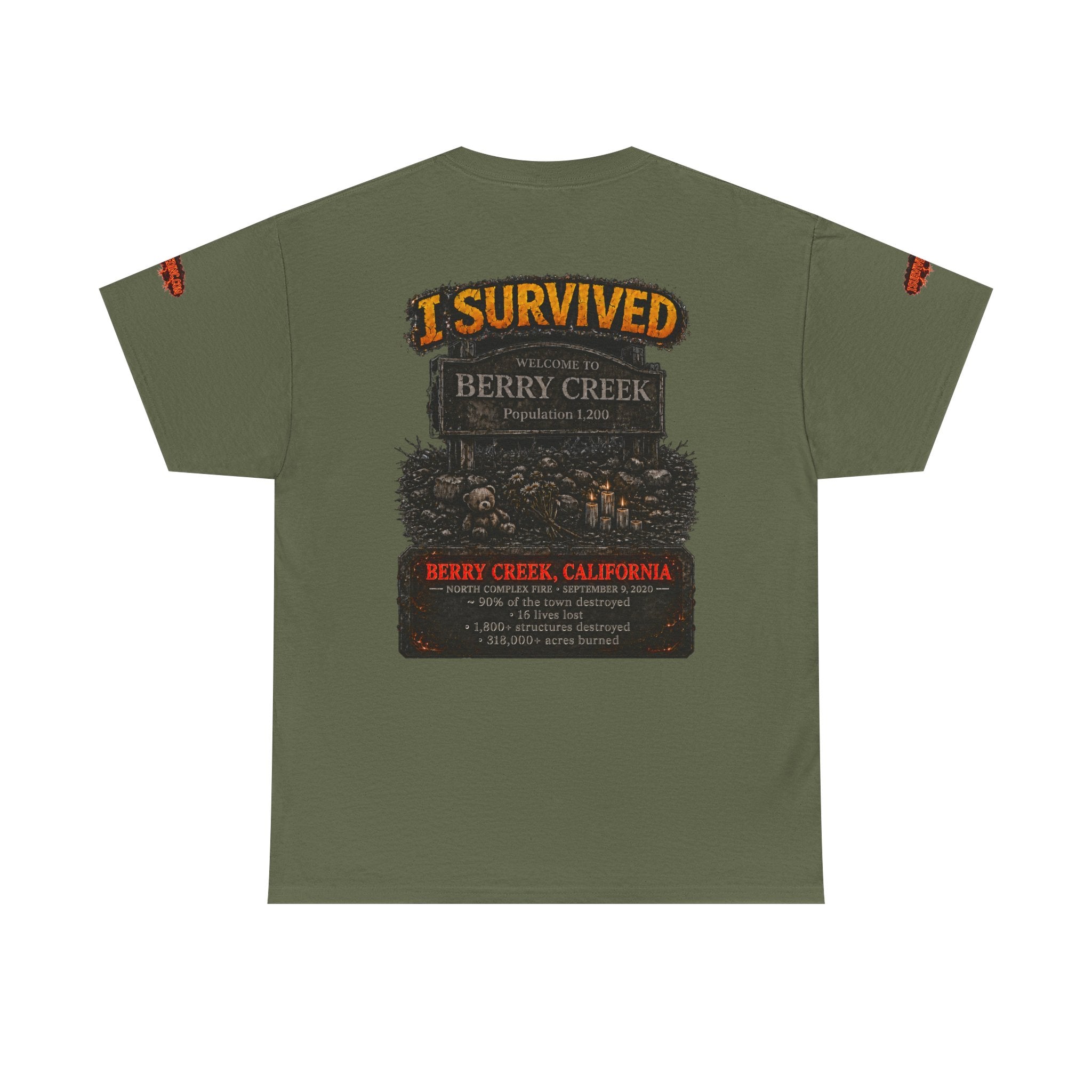 I Survived 2020 — Director's Cut S2:E1 "Berry Creek" | Wildfire Edition Memorial Unisex Heavy Cotton Tee (SPECIAL EDITION)