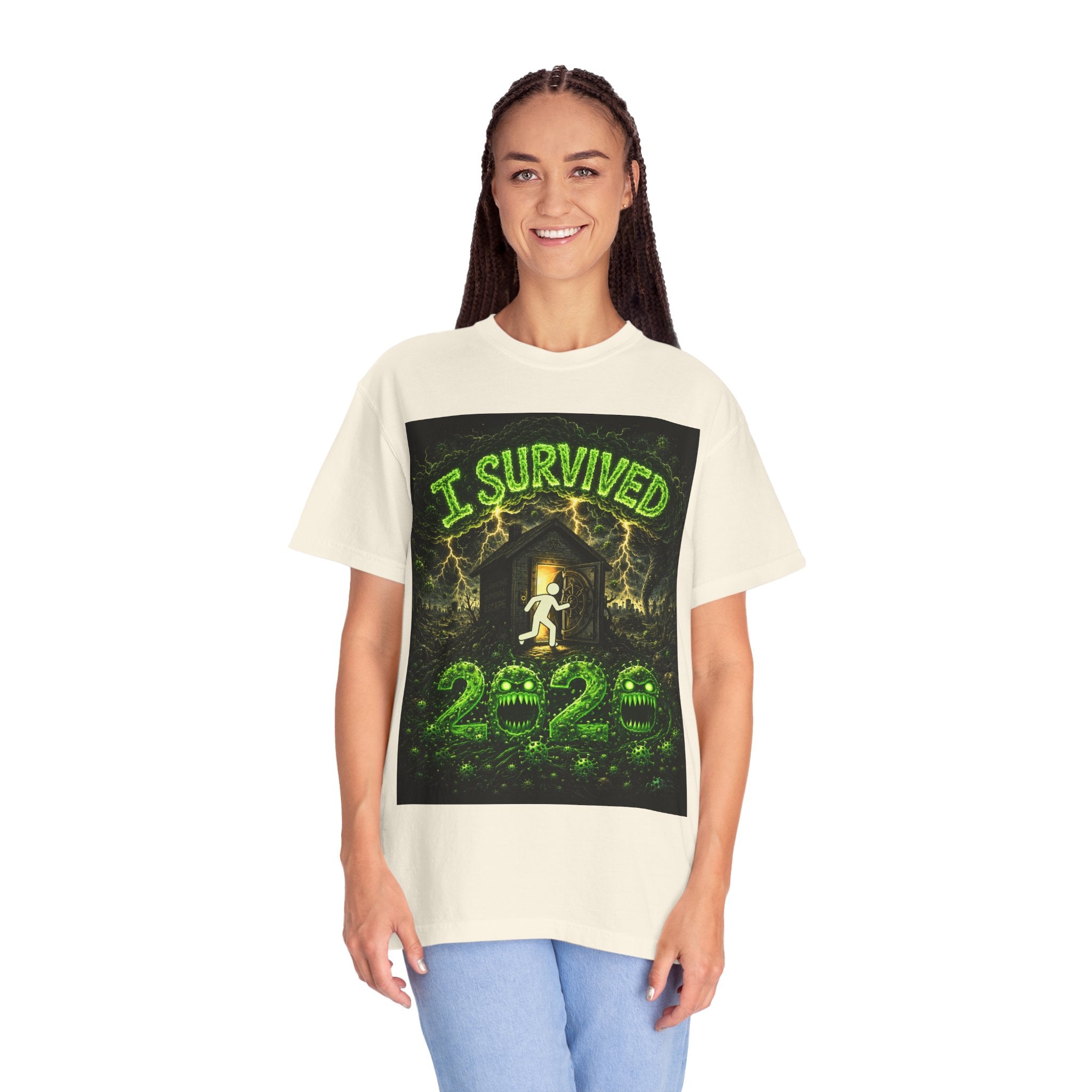 I Survived 2020 — S1:E3 "The Jab!" | Pandemic Edition Unisex Garment-Dyed T-shirt