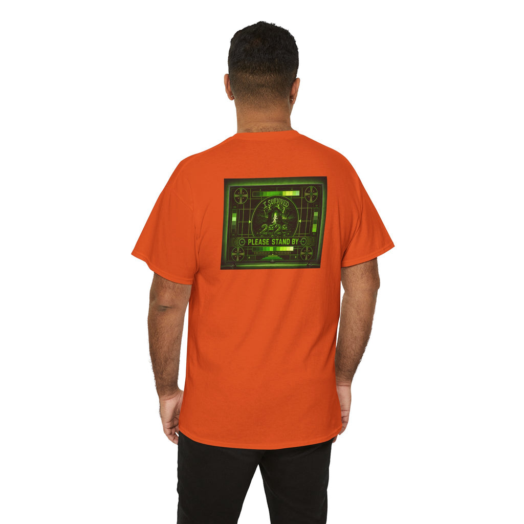 I Survived 2020 — "Please Stand By" Test Pattern Toxic Signal Tee Summer Premiere Unisex Heavy Cotton Tee