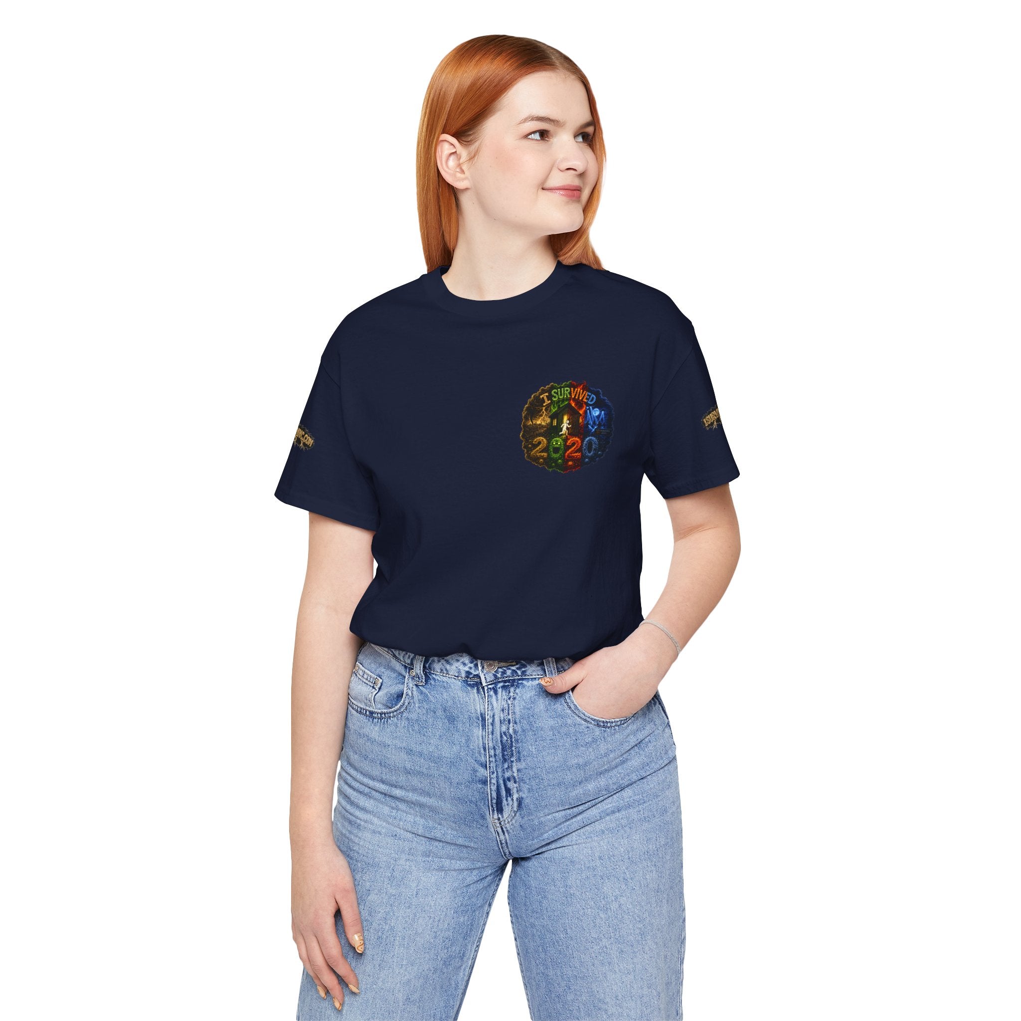 I Survived 2020 — "No Signal" Test Pattern Tee Alien Broadcast Finale Summer Premiere Unisex Jersey Short Sleeve Tee