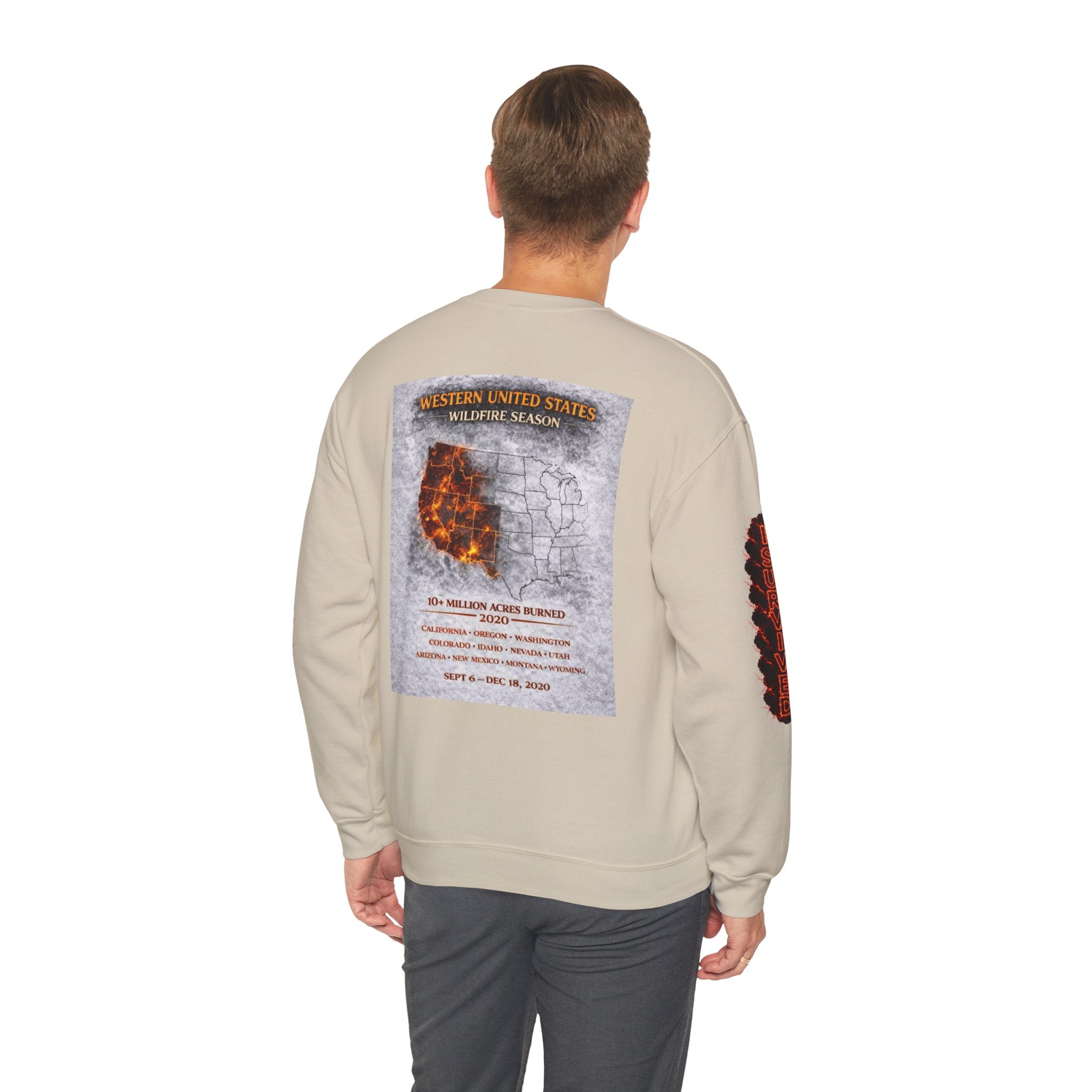 I Survived 2020 — Director's Cut S2:E4 "Western U.S. Wildfire Season" | Mid-Season Finale Pt. 1 | Wildfire Edition Memorial Unisex Heavy Blend™ Crewneck Sweatshirt