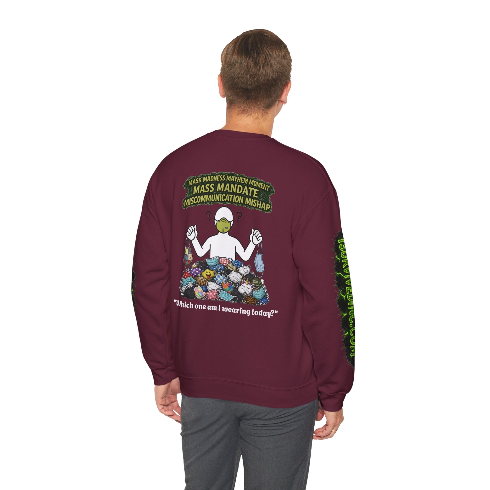 I Survived 2020 — S1:E4 "Mask Madness Mayhem Moment" | Pandemic Edition Unisex Heavy Blend™ Crewneck Sweatshirt