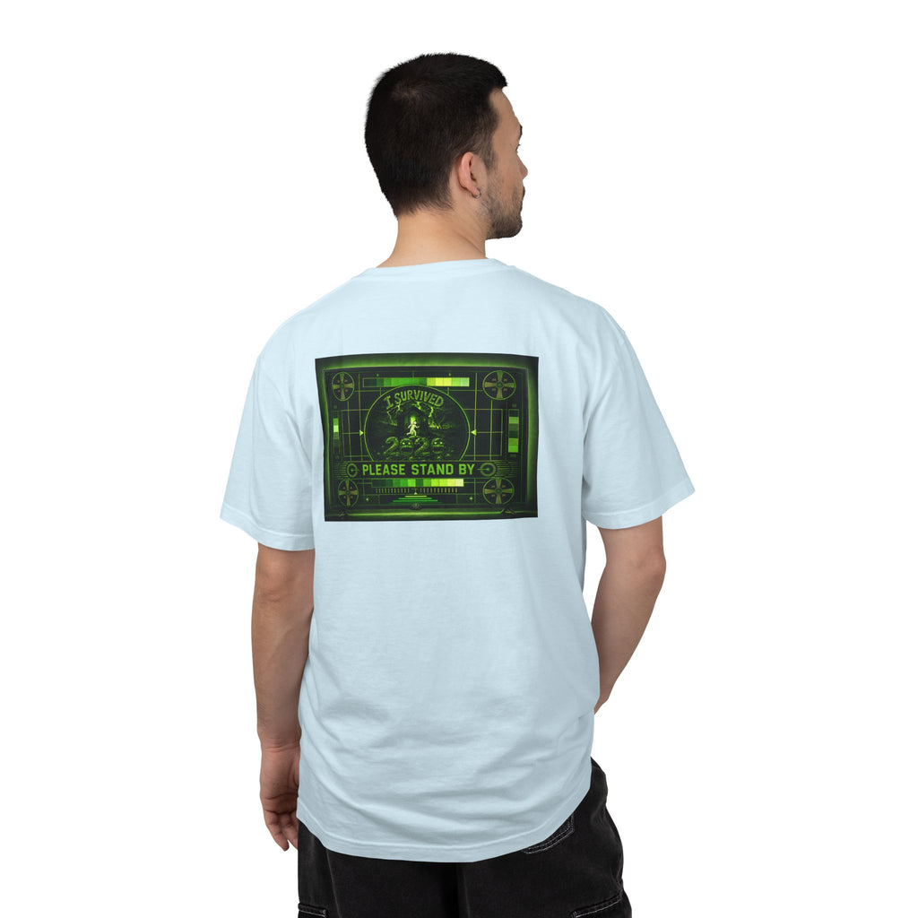 I Survived 2020 — "Please Stand By" Test Pattern Toxic Signal Tee Summer Premiere Unisex Garment-Dyed T-shirt