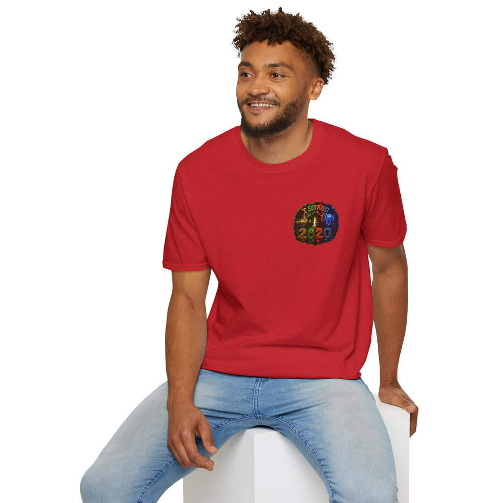 I Survived 2020 — "No Signal" Test Pattern Tee Alien Broadcast Finale Summer Premiere Unisex Softstyle T-Shirt