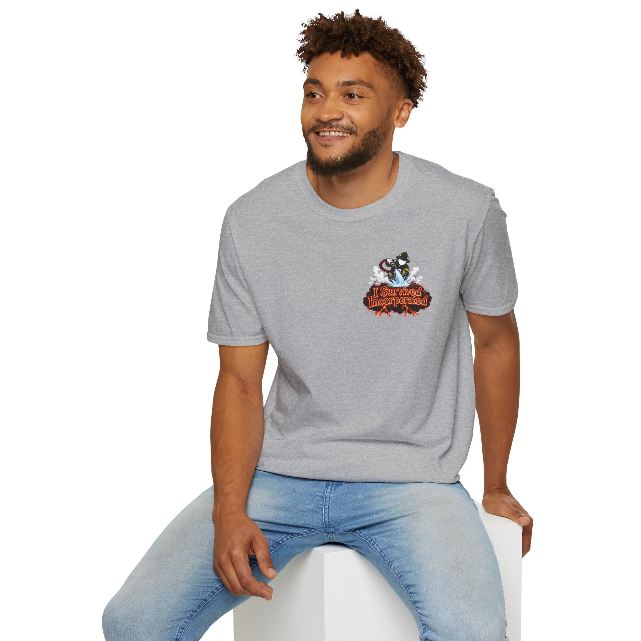 I Survived 2020 — "Please Stand By" Test Pattern Tee Wildfire Signal Edition Summer Premiere Unisex Softstyle T-Shirt