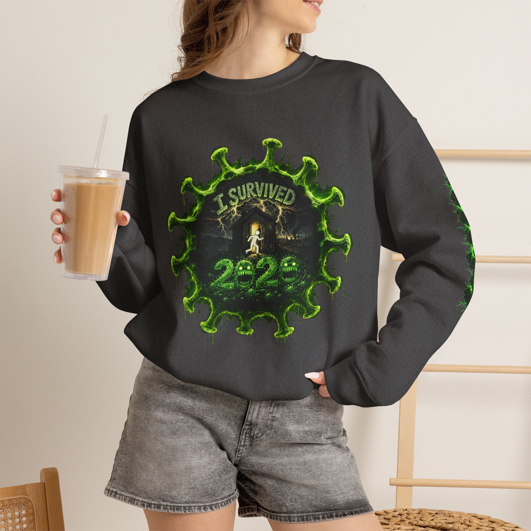I Survived 2020 — Director's Cut S1:E2 "The Coming of COVID" | Pandemic Edition Unisex Heavy Blend™ Crewneck Sweatshirt