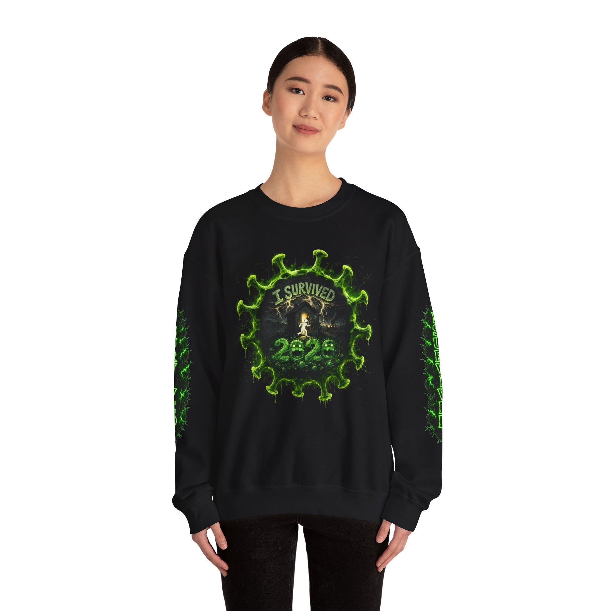 I Survived 2020 — Director's Cut S1:E1 "COVID-19: The Coronavirus" | Pandemic Edition Unisex Heavy Blend™ Crewneck Sweatshirt