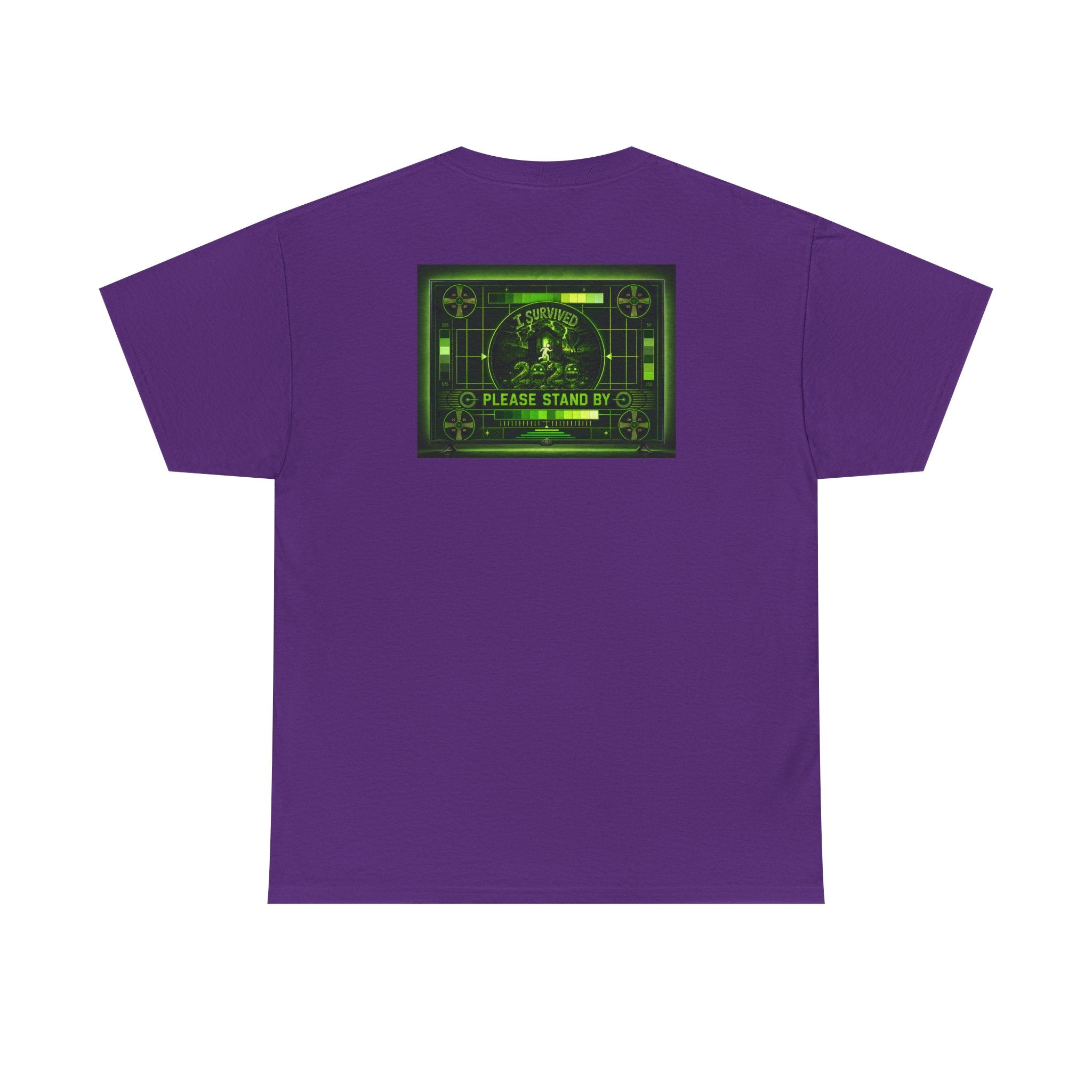 I Survived 2020 — "Please Stand By" Test Pattern Toxic Signal Tee Summer Premiere Unisex Heavy Cotton Tee