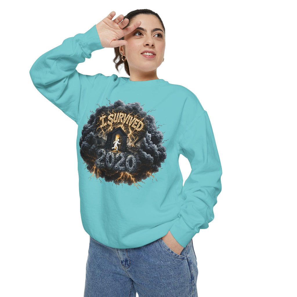 I Survived 2020 — Director's Cut Original Design Teaser Sweatshirt | Season 1 Premiere Drop Unisex Garment-Dyed Sweatshirt