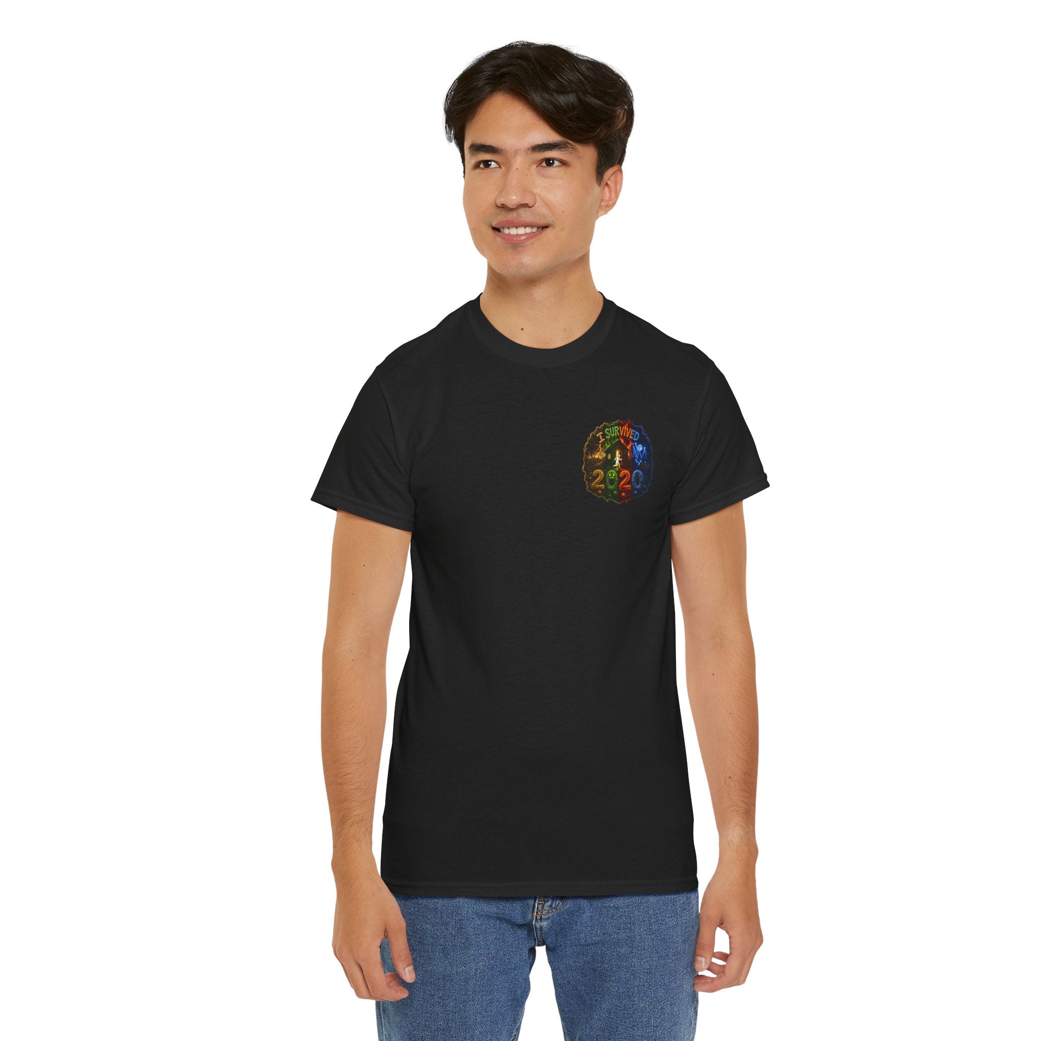 I Survived 2020 — "No Signal" Test Pattern Tee Alien Broadcast Finale Summer Premiere Unisex Heavy Cotton Tee