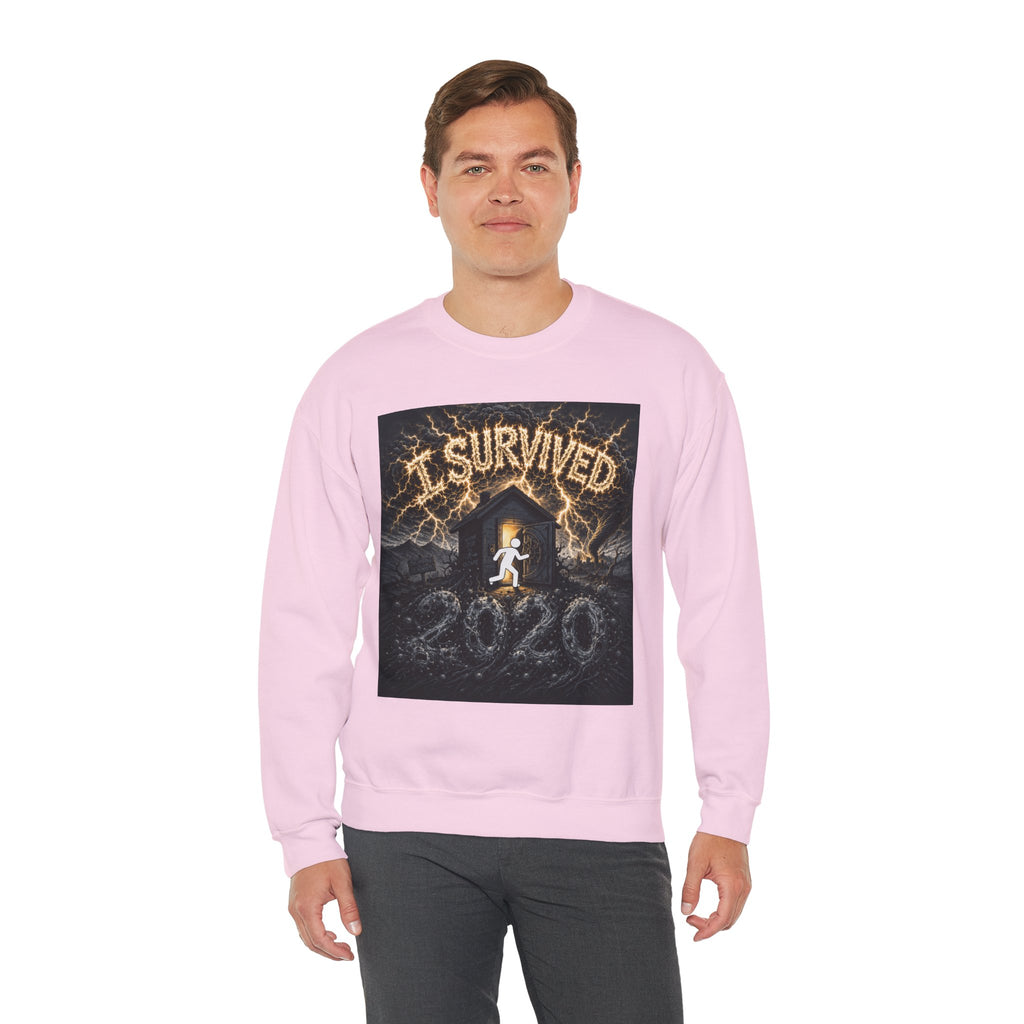 I Survived 2020 — Original Design Teaser Tee | Season 1 Premiere Drop Unisex Heavy Blend™ Crewneck Sweatshirt