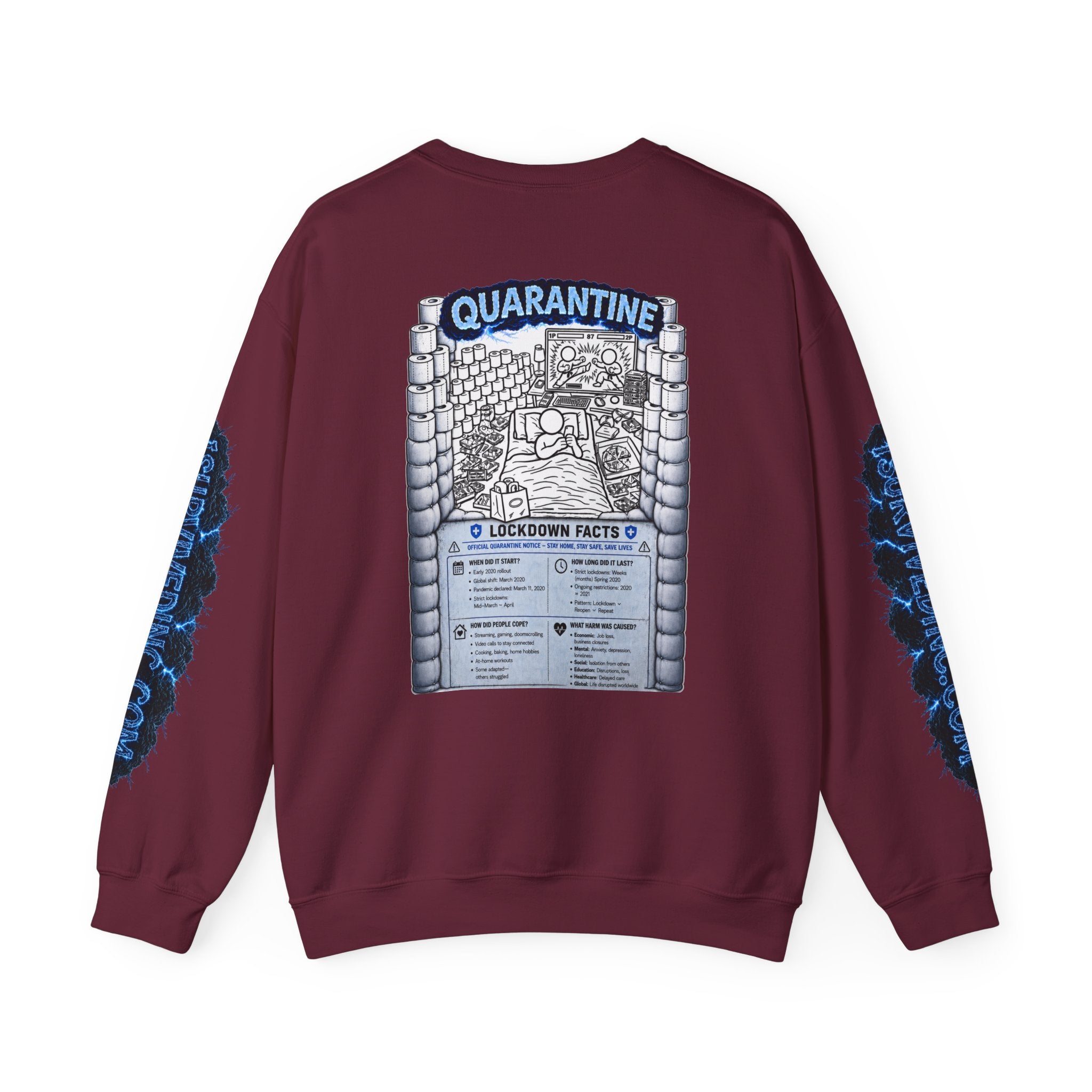 I Survived 2020 — LOCKDOWN S3:E1: "Quarantine" Unisex Heavy Blend™ Crewneck Sweatshirt