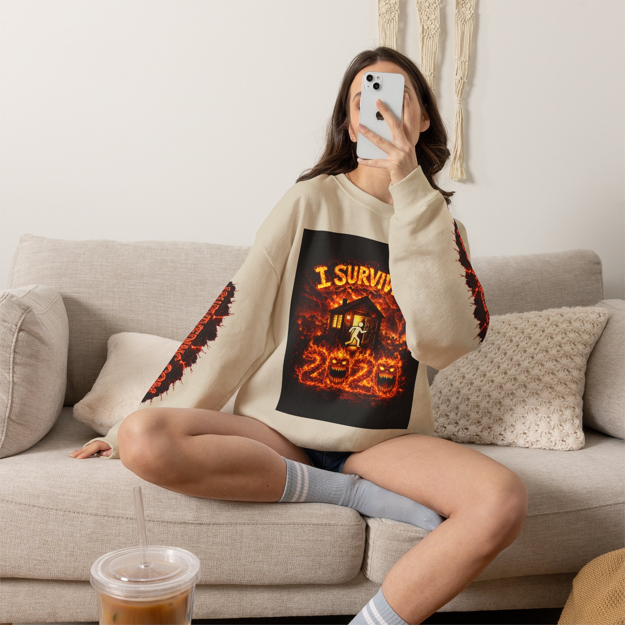 I Survived 2020 — WILDFIRES S2:E3: "The California Wildfires" Memorial Unisex Heavy Blend™ Crewneck Sweatshirt