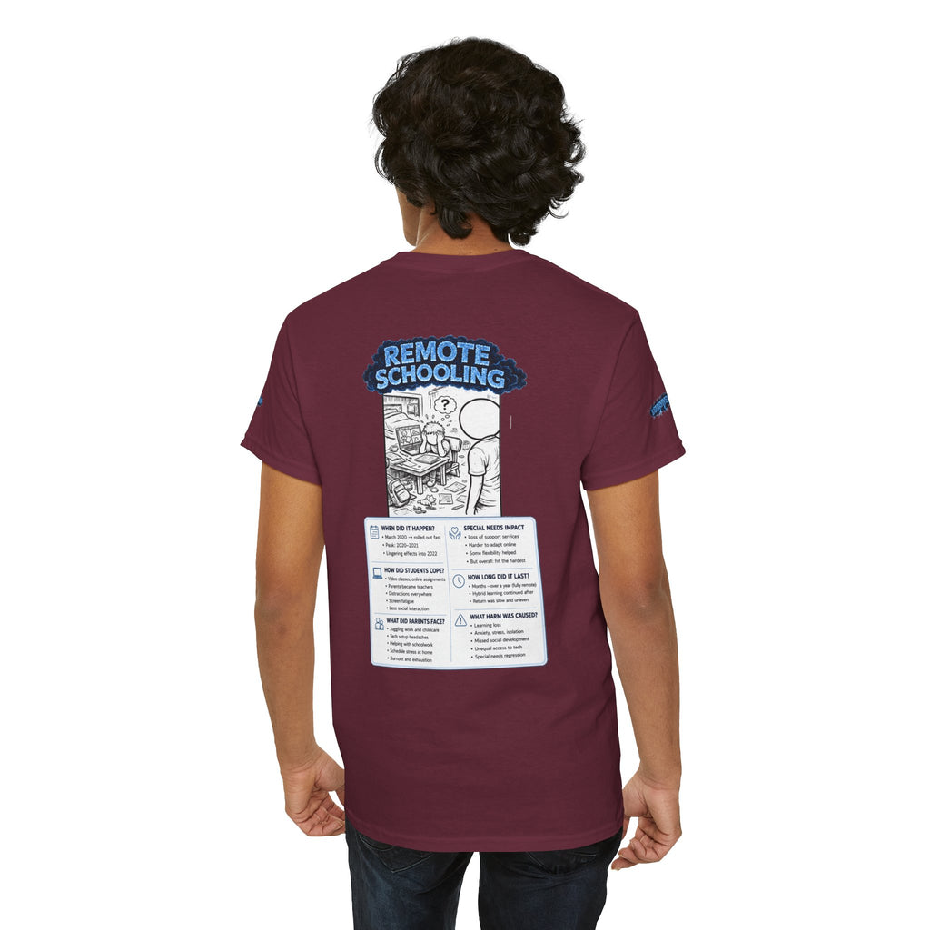 I Survived 2020 — LOCKDOWN S3:E3: Director's Cut Special Edition "Remote Schooling" Unisex Heavy Cotton Tee