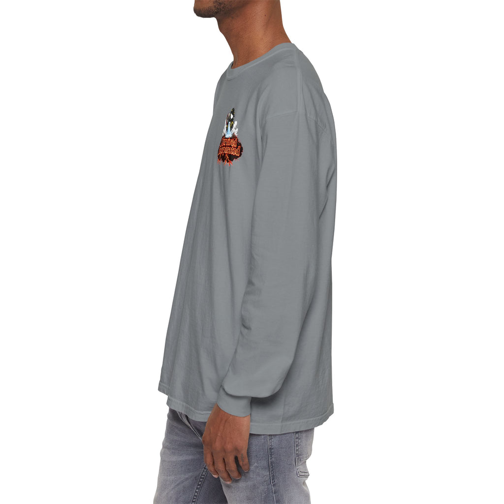 I Survived 2020 — "Please Stand By" Test Pattern Tee Wildfire Signal Edition Summer Premiere Unisex Garment-Dyed Long Sleeve T-Shirt