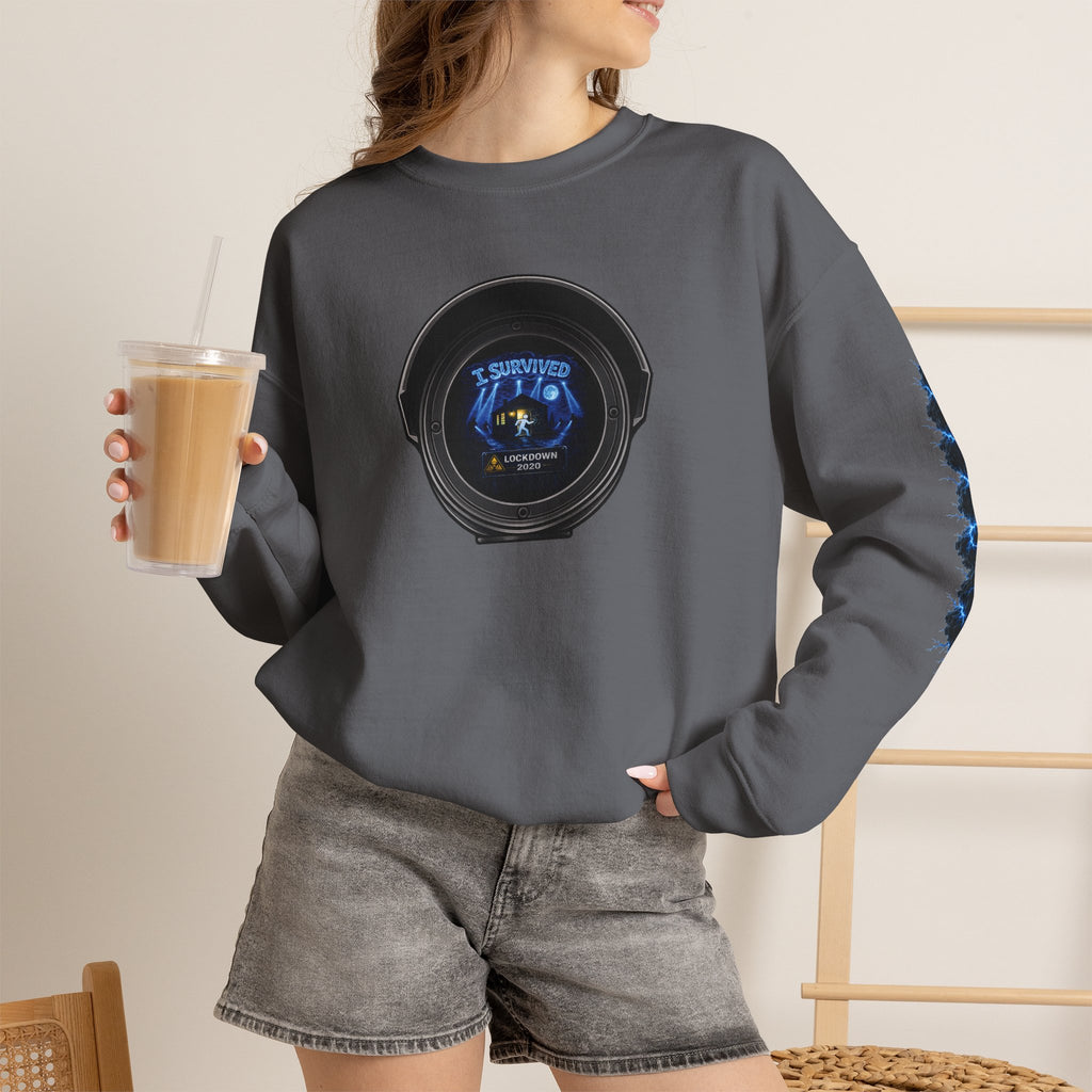 I Survived 2020 — LOCKDOWN S3:E4: Director's Cut "Working From Home" Unisex Heavy Blend™ Crewneck Sweatshirt