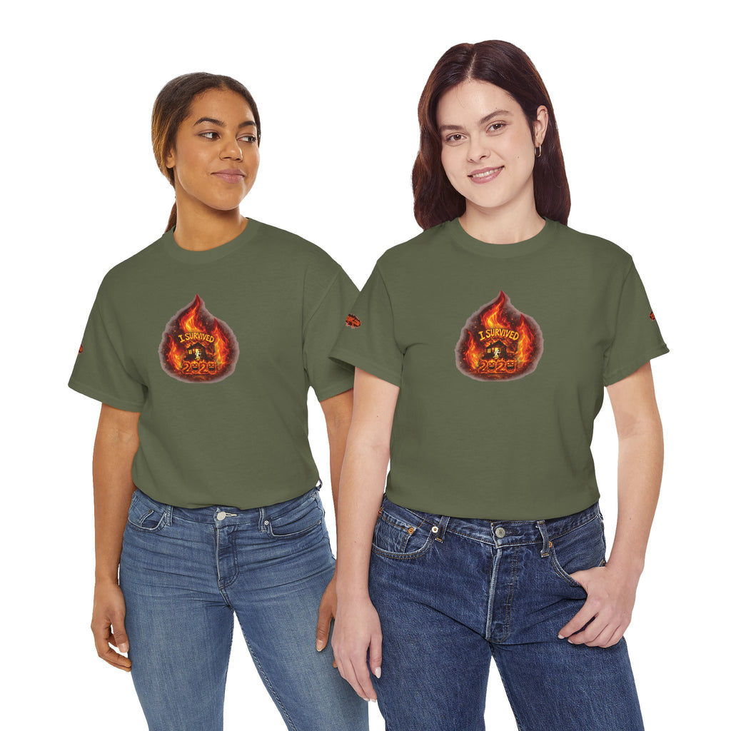 I Survived 2020 — WILDFIRES S2:E2: Director's Cut Special Edition "The Bobcat Fire" Memorial Unisex Heavy Cotton Tee