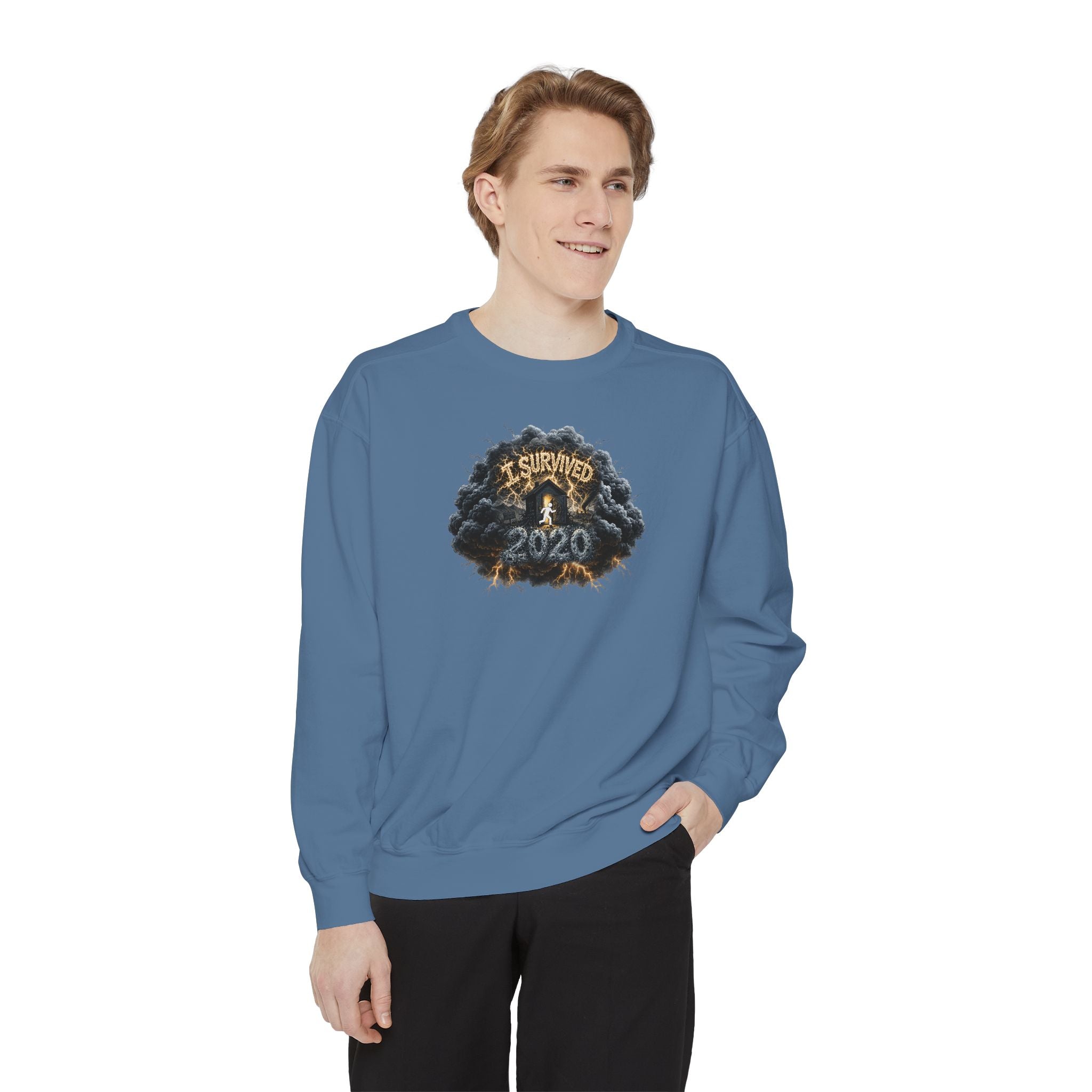 I Survived 2020 — Original PILOT Design: Director's Cut Unisex Garment-Dyed Sweatshirt