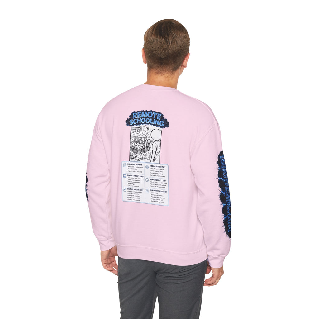 I Survived 2020 — LOCKDOWN S3:E3: Special Edition "Remote Schooling" Unisex Heavy Blend™ Crewneck Sweatshirt