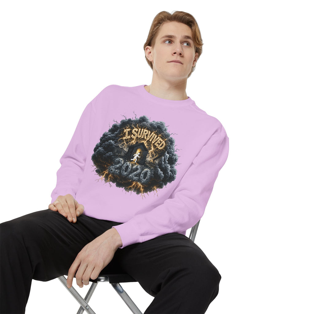 I Survived 2020 — Director's Cut Original Design Teaser Sweatshirt | Season 1 Premiere Drop Unisex Garment-Dyed Sweatshirt