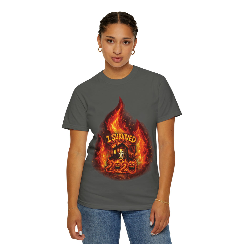 I Survived 2020 — Director's Cut S2:E3 "The California Wildfires" | Wildfire Edition Memorial Unisex Garment-Dyed T-shirt