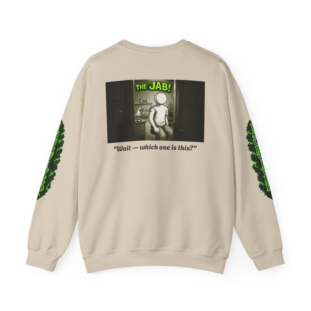 I Survived 2020 — PANDEMIC S1:E3: Director's Cut "The Jab!" Unisex Heavy Blend™ Crewneck Sweatshirt