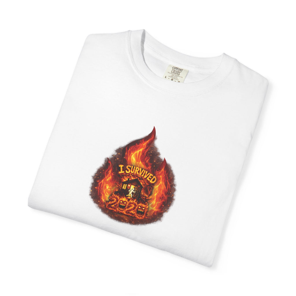 I Survived 2020 — WILDFIRES S2:E2: Director's Cut "The Bobcat Fire" Memorial Unisex Garment-Dyed T-shirt