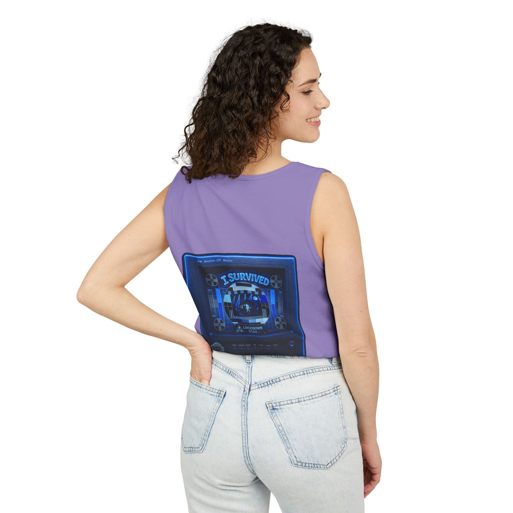 I Survived 2020 — "Please Stand By" Test Pattern Tee Lockdown Special Edition Summer Exclusive Unisex Garment-Dyed Tank Top