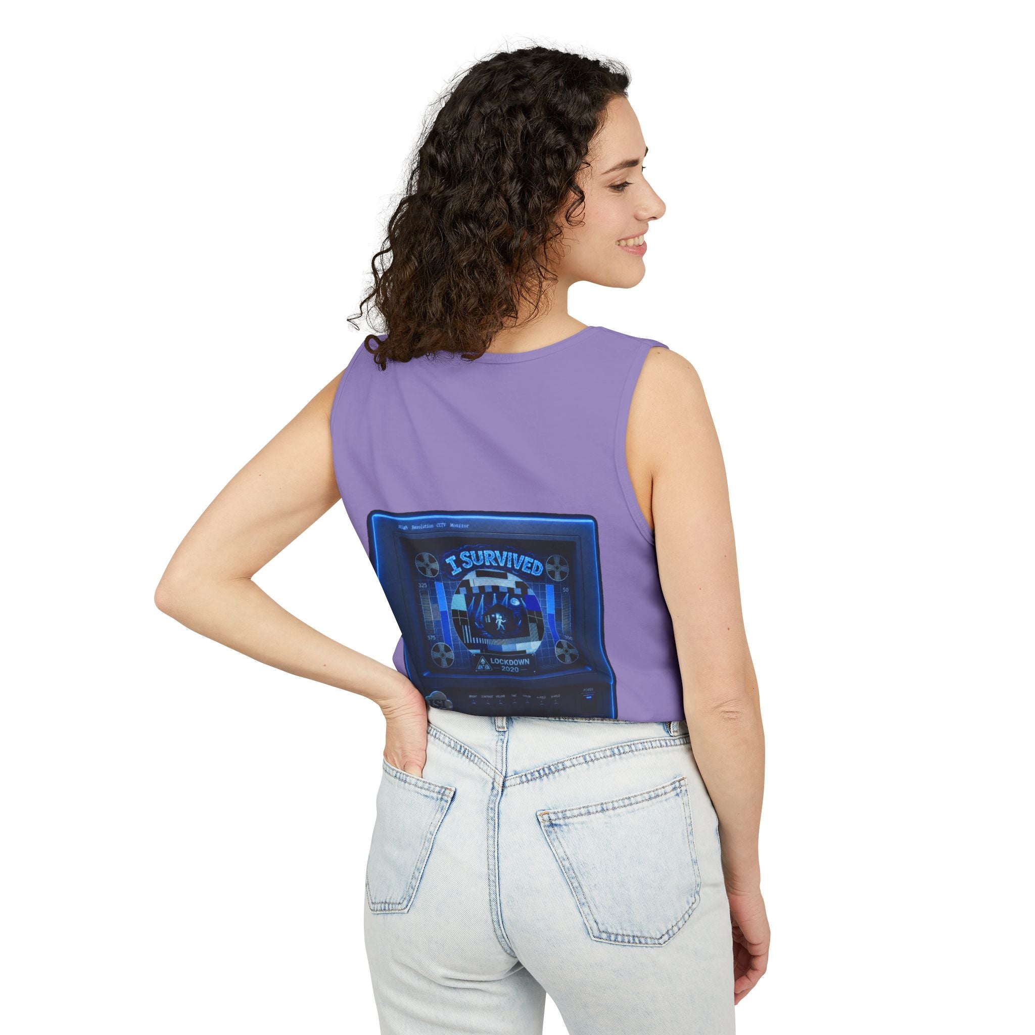 I Survived 2020 — "Please Stand By" Test Pattern Tee Lockdown Special Edition Summer Exclusive Unisex Garment-Dyed Tank Top