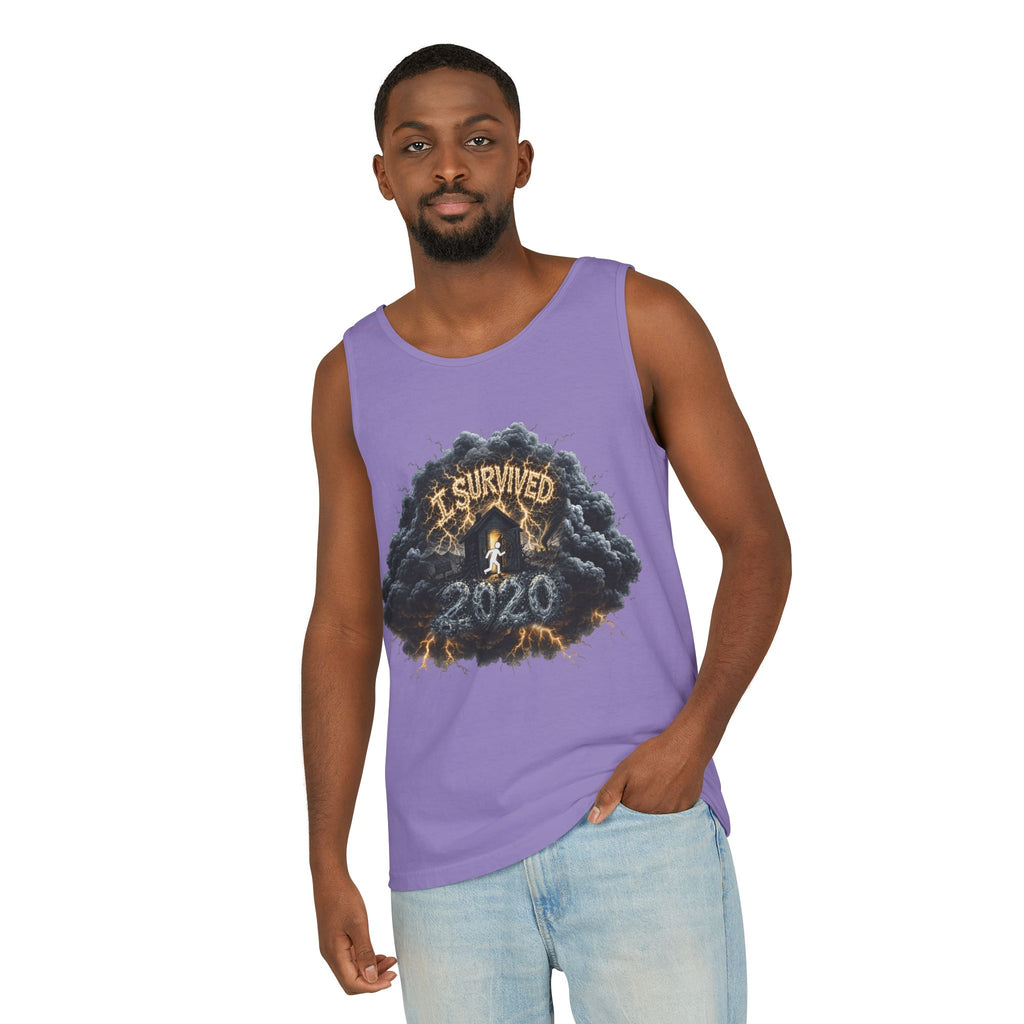 I Survived 2020 — Director's Cut Original Design Teaser Tee | Season 1 Premiere Drop Unisex Garment-Dyed Tank Top