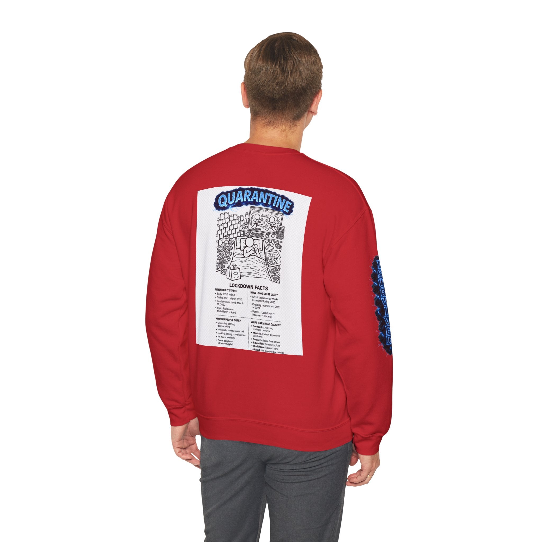 I Survived 2020 — Director's Cut S3:E1 "Quarantine" | Lockdown Edition Documentary Unisex Heavy Blend™ Crewneck Sweatshirt