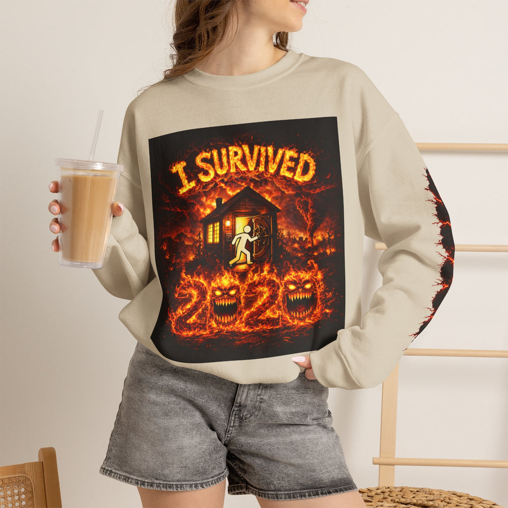 I Survived 2020 — WILDFIRES S2:E4: "Western U.S." Memorial Unisex Heavy Blend™ Crewneck Sweatshirt