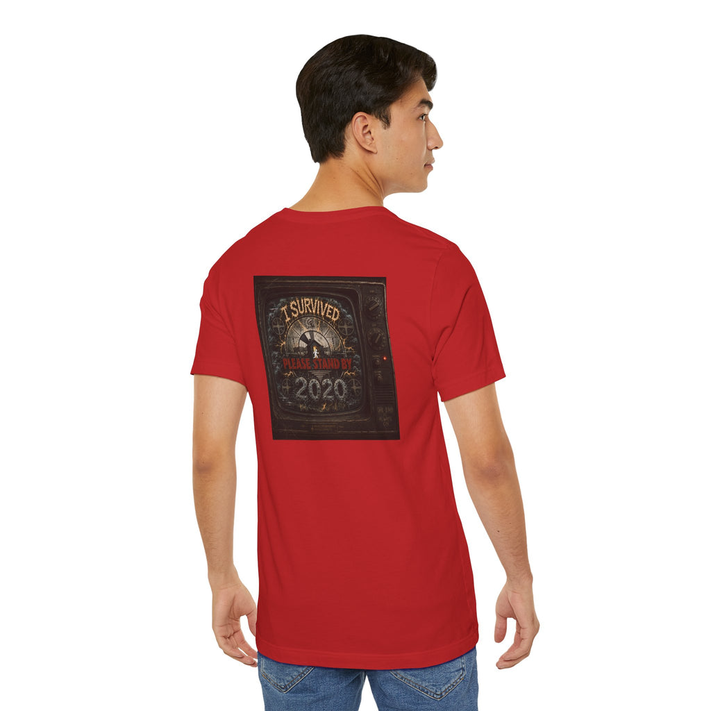 I Survived 2020 — "Please Stand By" Test Pattern Tee Summer Premier Unisex Jersey Short Sleeve Tee