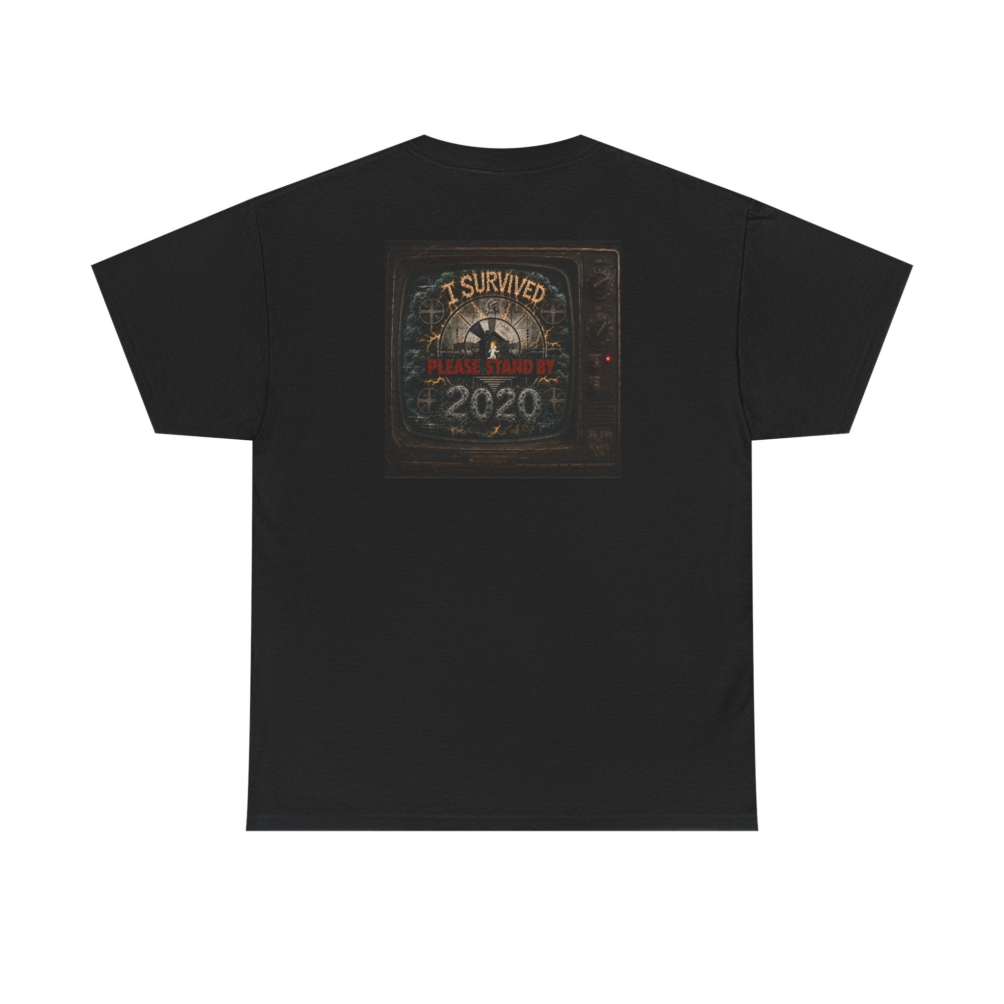 I Survived 2020 — "Please Stand By" Test Pattern Tee Summer Premier Unisex Heavy Cotton Tee
