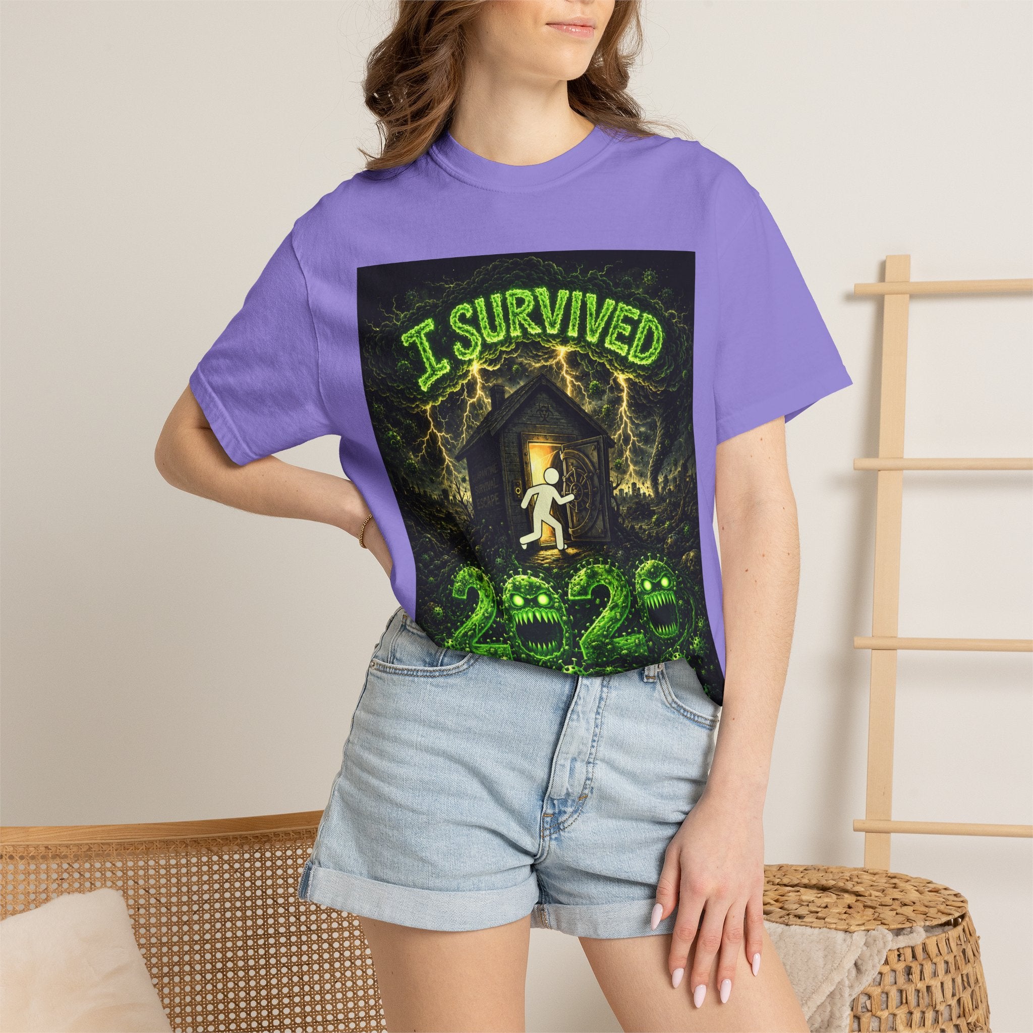 I Survived 2020 — S1:E4 "Mask Madness Mayhem Moment" | Pandemic Edition Unisex Garment-Dyed T-shirt