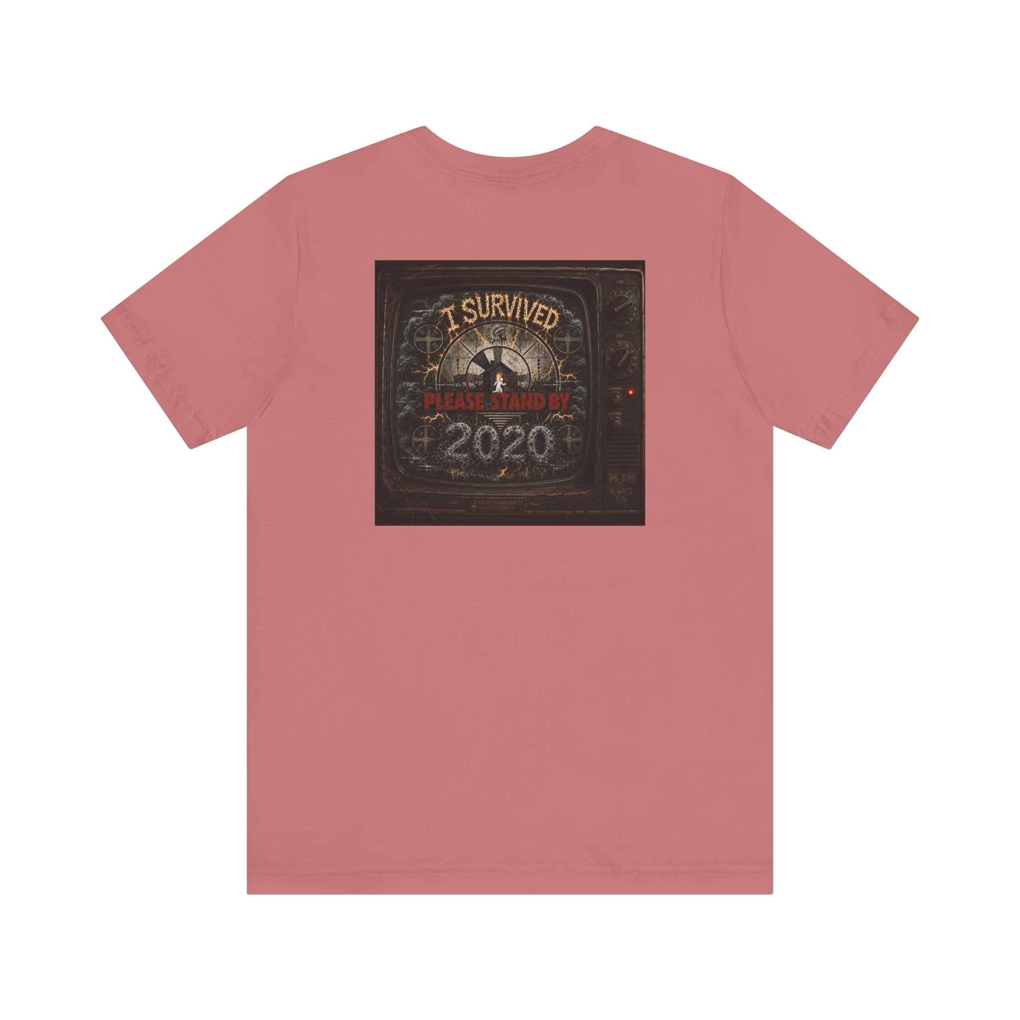 I Survived 2020 — "Please Stand By" Test Pattern Tee Summer Premier Unisex Jersey Short Sleeve Tee