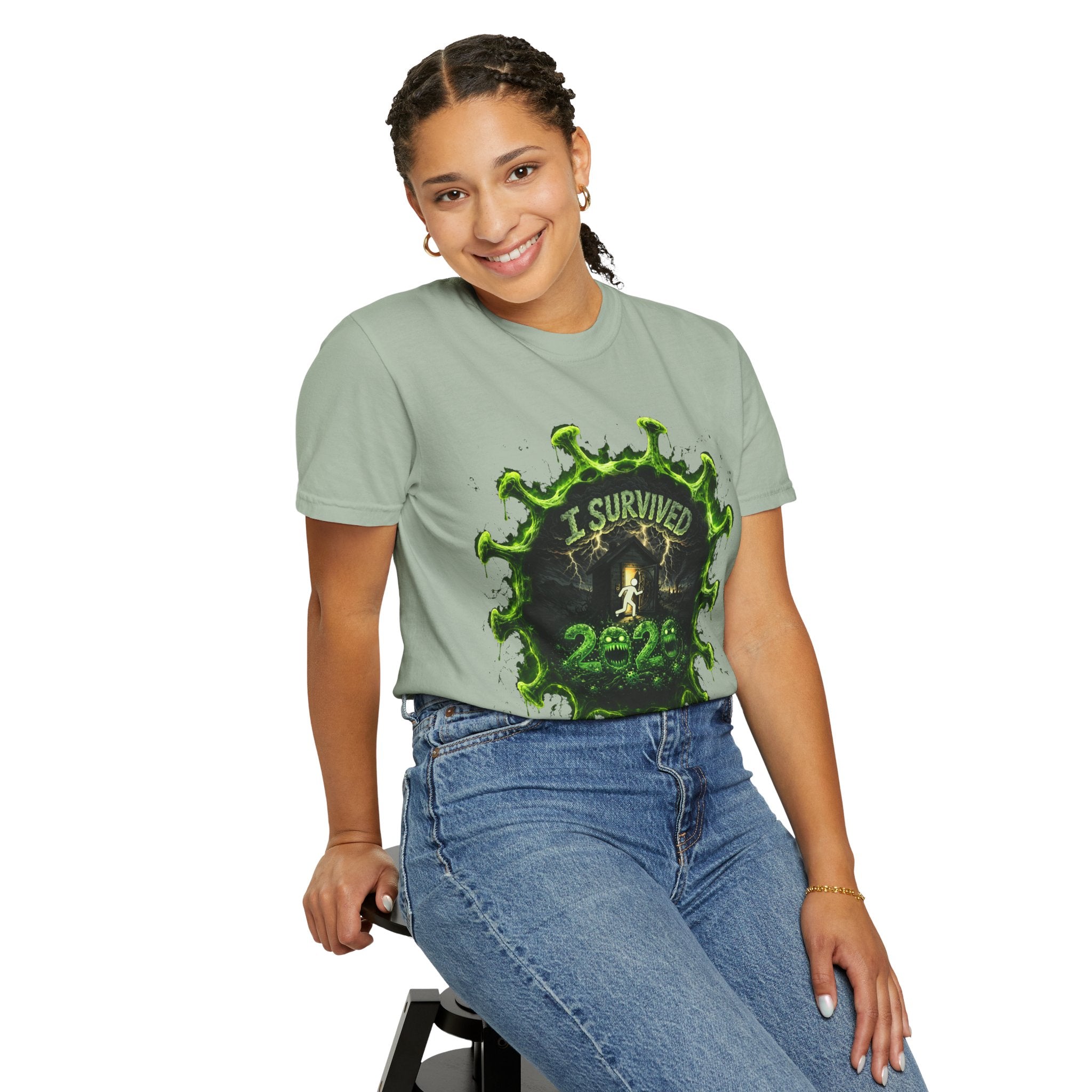 I Survived 2020 — Director's Cut S1:E4 "Mask Madness Mayhem Moment" | Pandemic Edition Unisex Garment-Dyed T-shirt