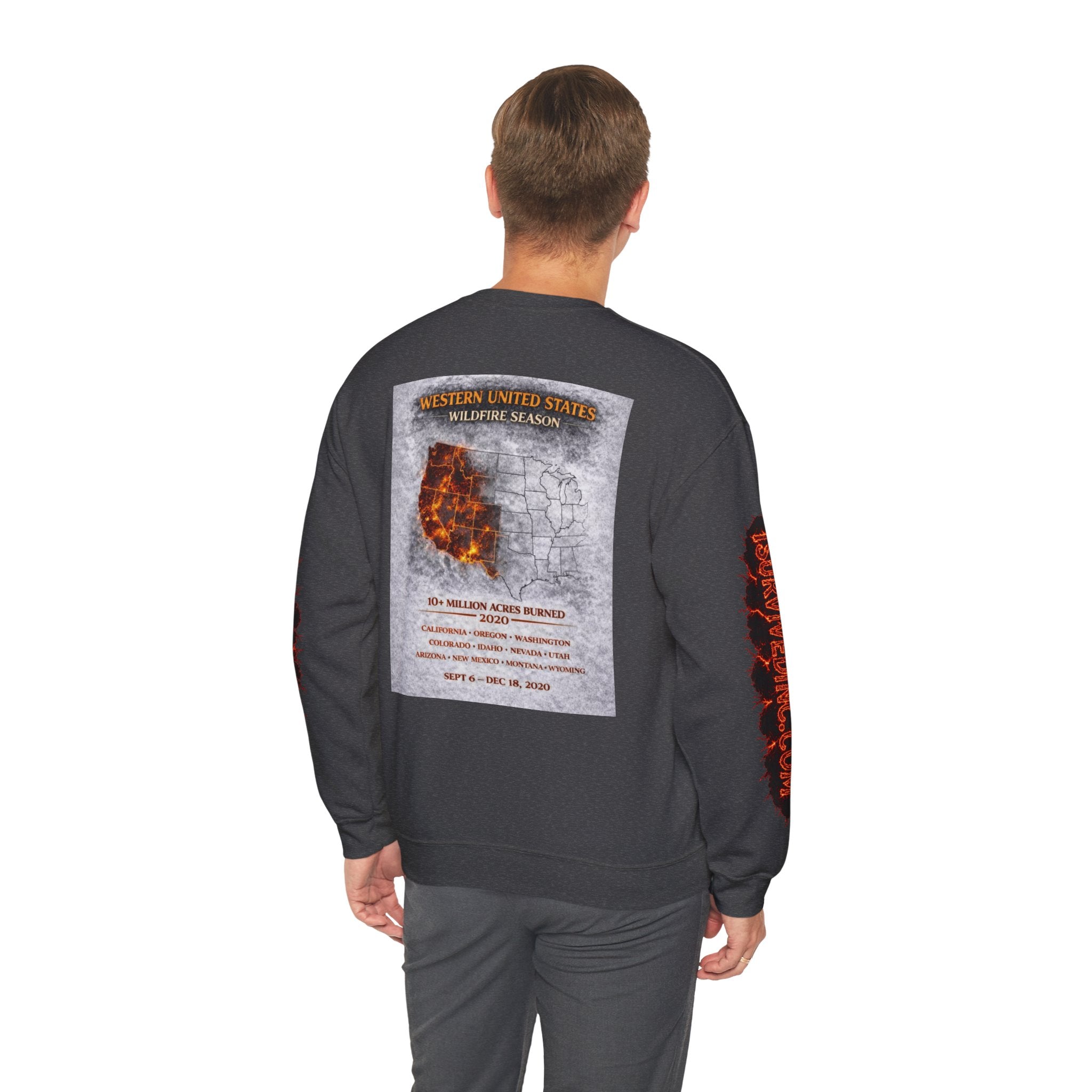 I Survived 2020 — S2:E4 "Western U.S. Wildfire Season" | Mid-Season Finale Pt. 1 | Wildfire Edition Memorial Unisex Heavy Blend™ Crewneck Sweatshirt
