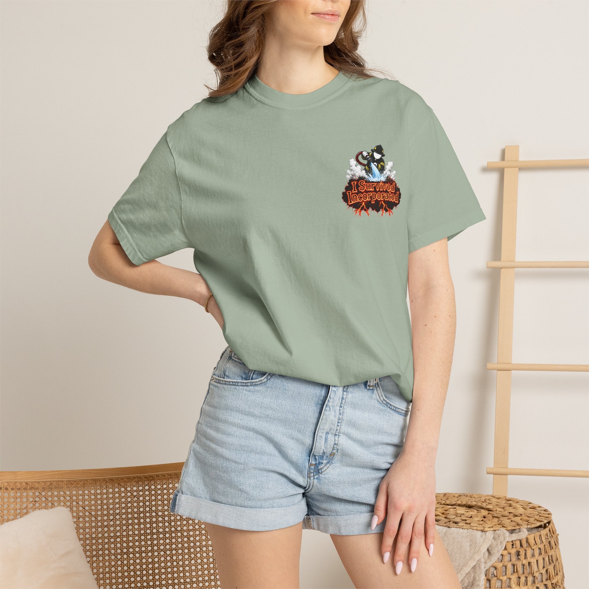 I Survived 2020 — "Please Stand By" Test Pattern Tee Wildfire Signal Edition Summer Premiere Unisex Garment-Dyed T-shirt