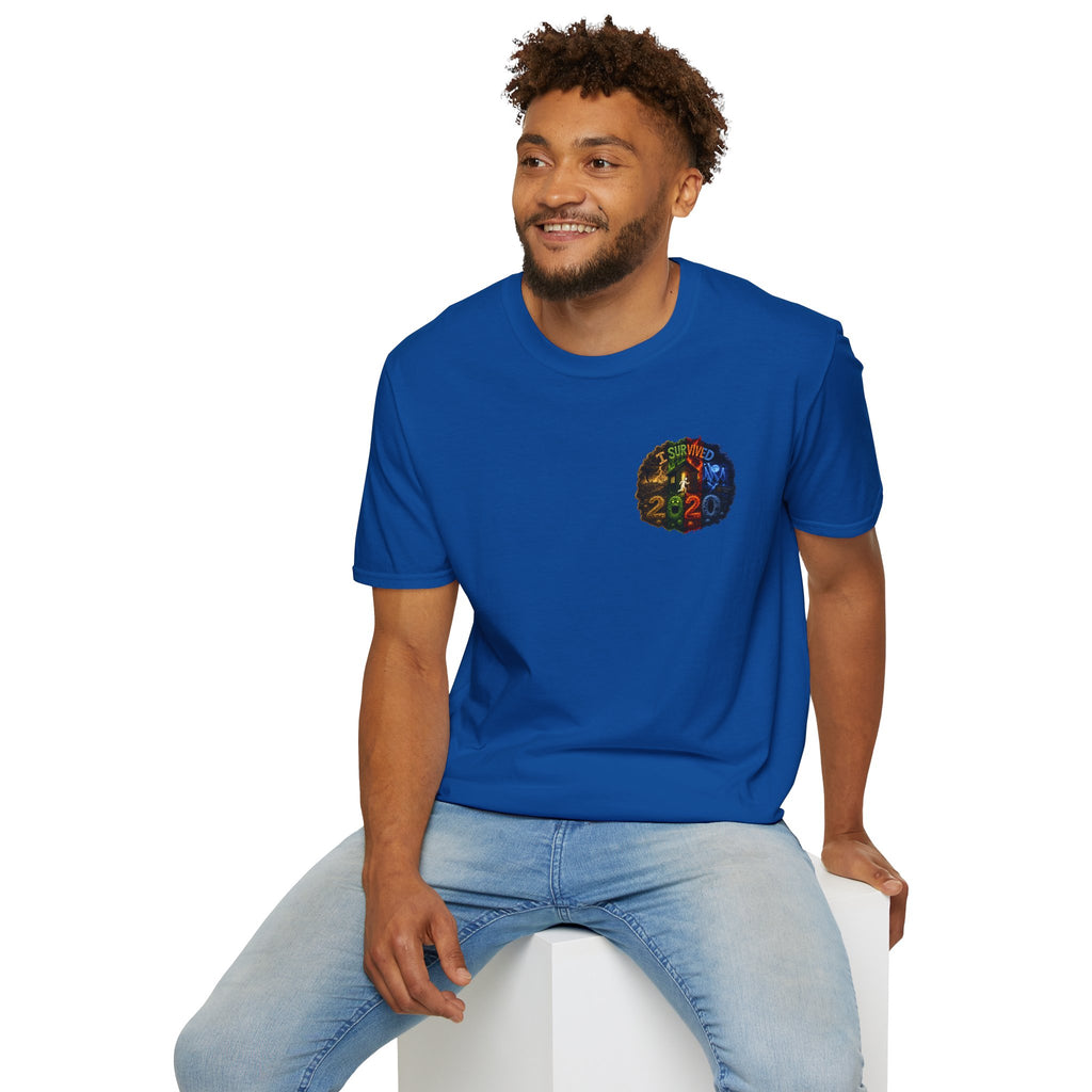 I Survived 2020 — "No Signal" Test Pattern Tee Alien Broadcast Finale Summer Premiere Unisex Softstyle T-Shirt