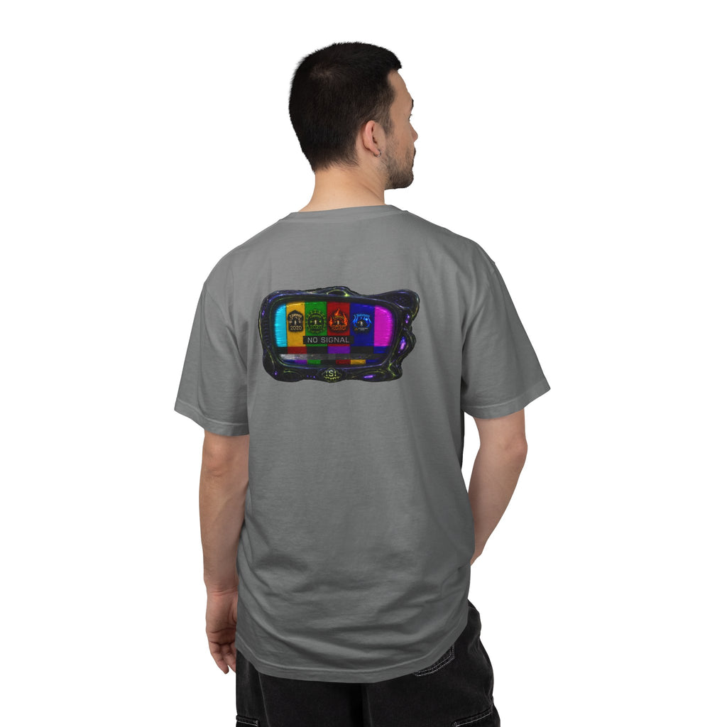 I Survived 2020 — "No Signal" Test Pattern Tee Alien Broadcast Finale Summer Premiere Unisex Garment-Dyed T-shirt
