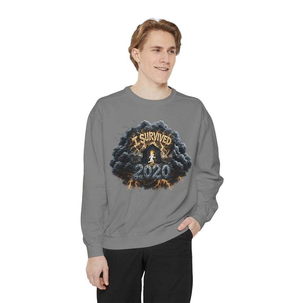 I Survived 2020 — Director's Cut Original Design Teaser Sweatshirt | Season 1 Premiere Drop Unisex Garment-Dyed Sweatshirt
