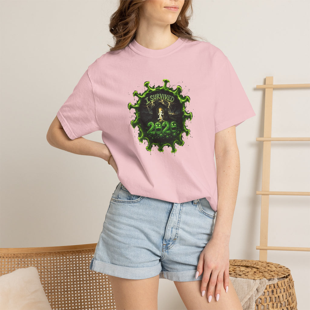 I Survived 2020 — PANDEMIC S1:E4: Director's Cut "Mask Madness" Unisex Garment-Dyed T-shirt