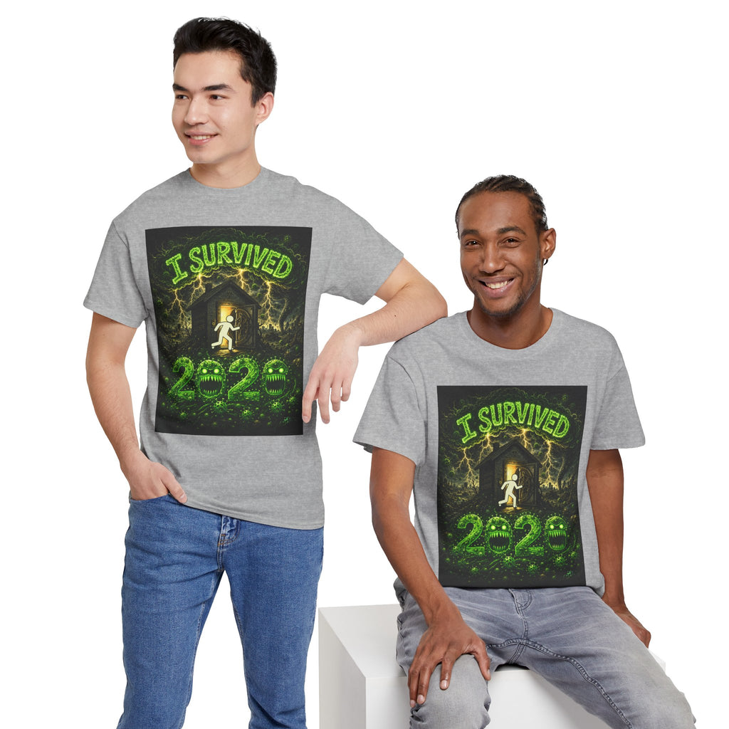 Sobreviví al 2020 — T1:E4 "Caos en Mascarillas: Un Momento de Locura" | Camiseta Unisex de Algodón Grueso Edición Pandemia (EDICIÓN ESPECIAL)